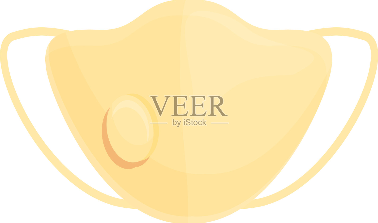 污染口罩图标卡通医疗设计元素图片