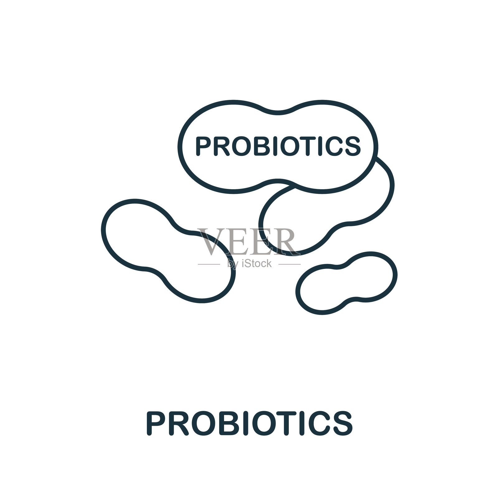 益生菌图标单色标志从饮食插画图片素材