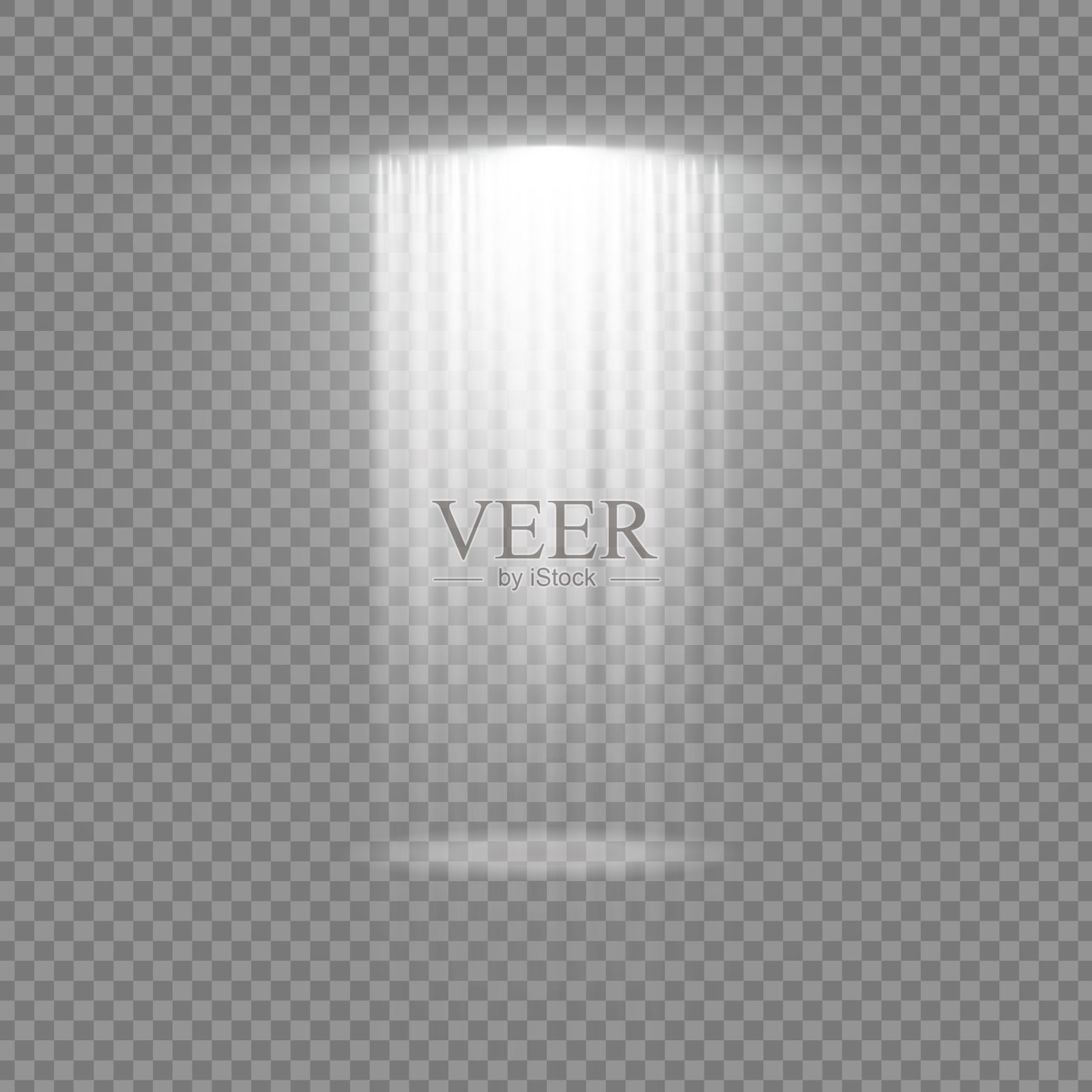 设置白色聚光投影仪的灯光效果插画图片素材