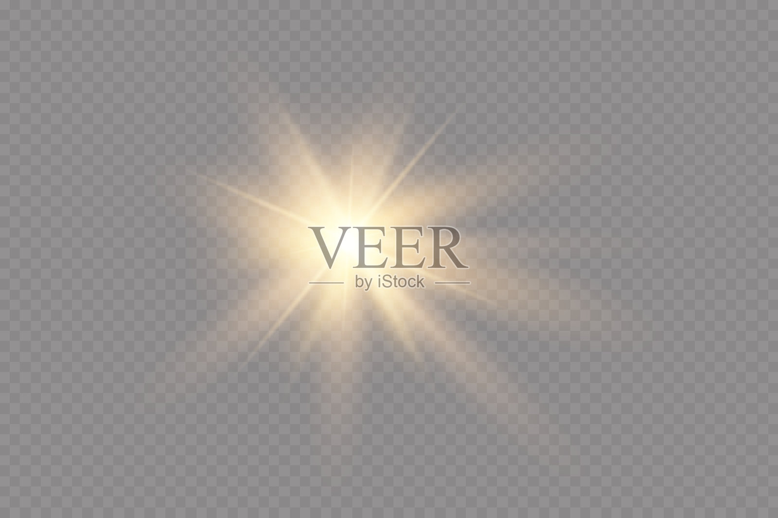 闪亮的金色星星。灯光效果,眩光,闪光,爆炸,金光。矢量插图。明亮的闪光。插画图片素材