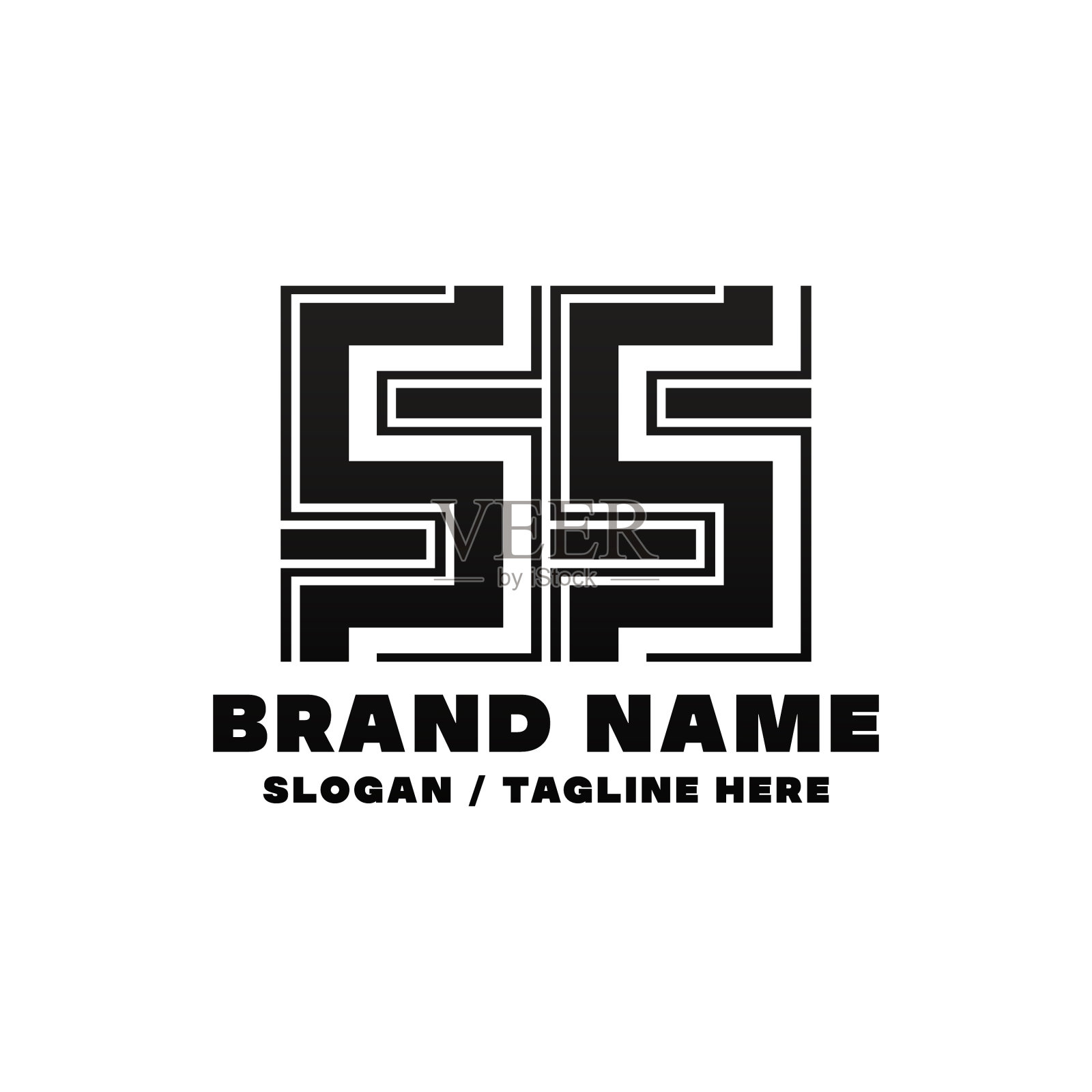 字母标志设计模板插画图片素材