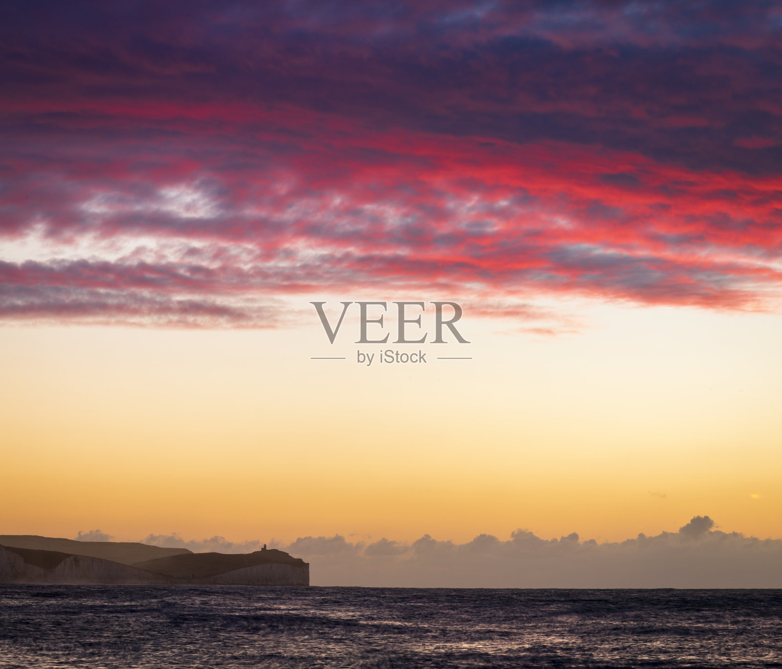 七姐妹日出照片摄影图片