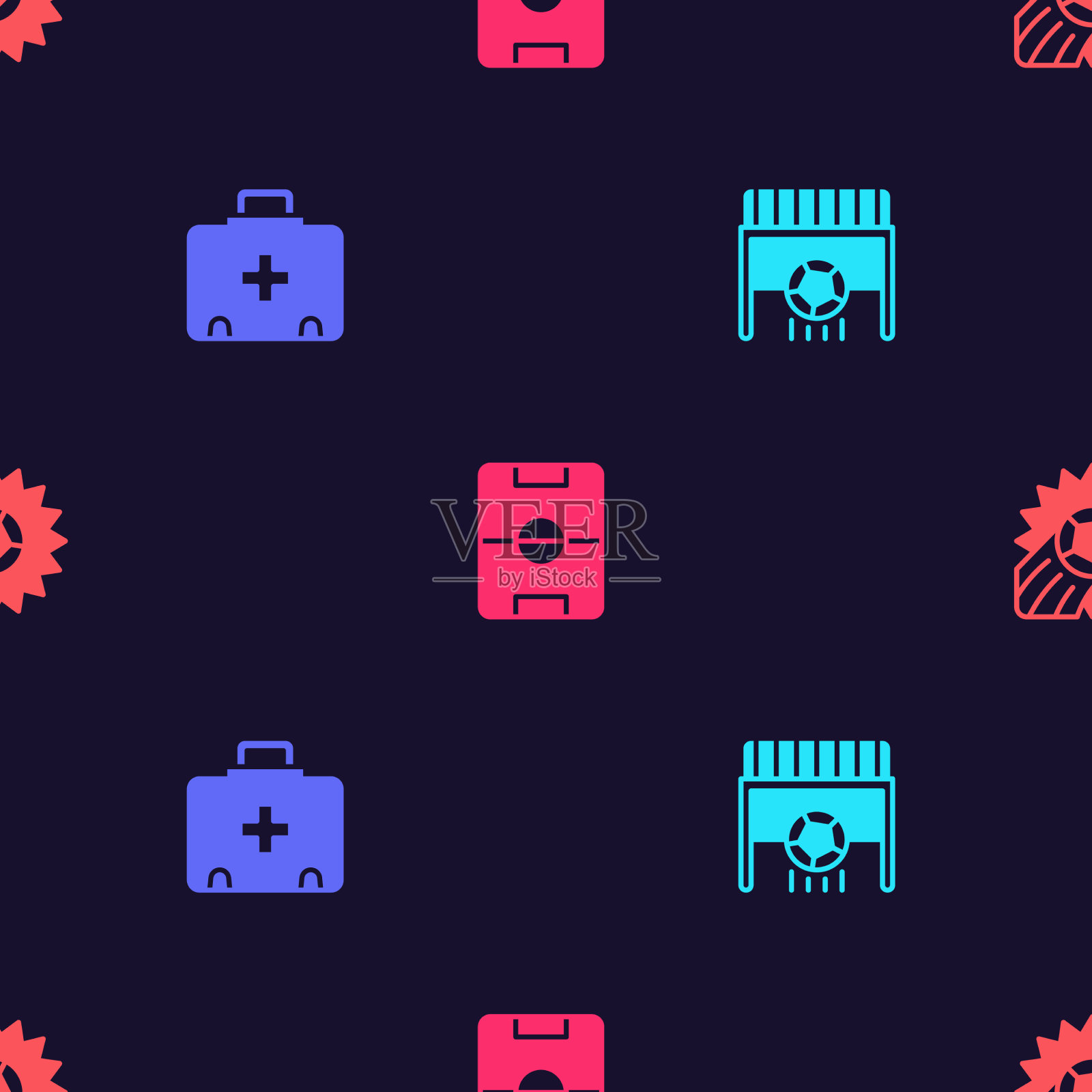 用球急救包球场设足球球门图标素材