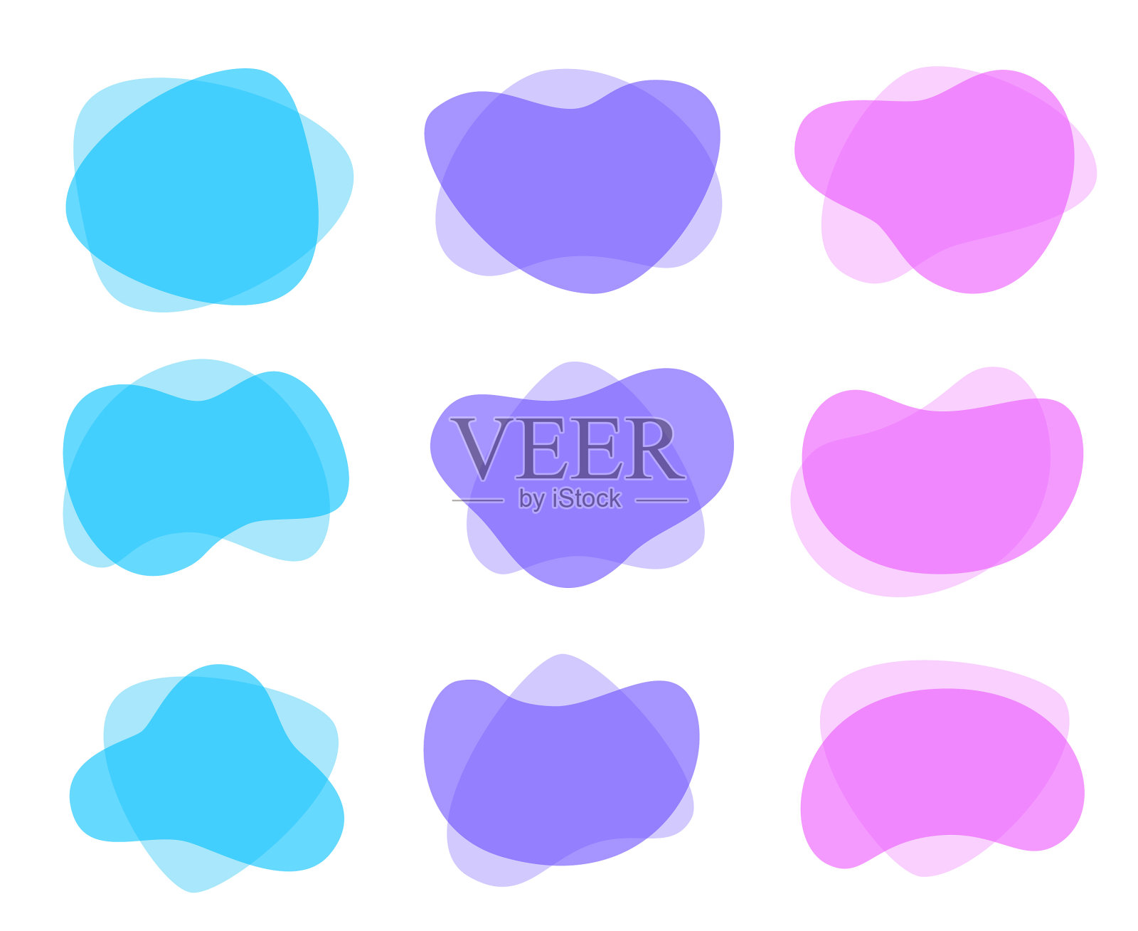 丰富多彩的抽象形状插画图片素材