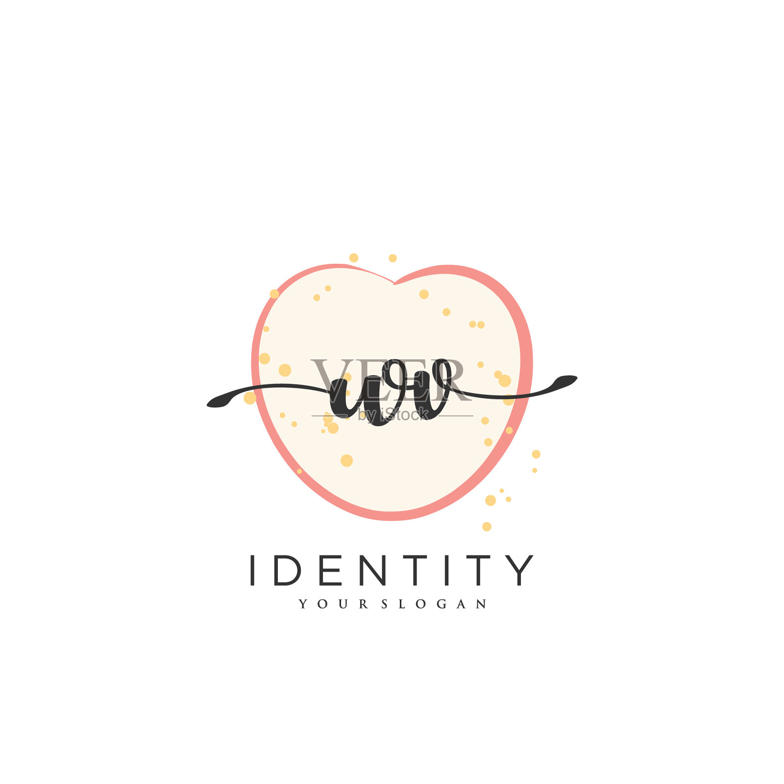 Wv手写婚礼标志初始签名插画图片素材