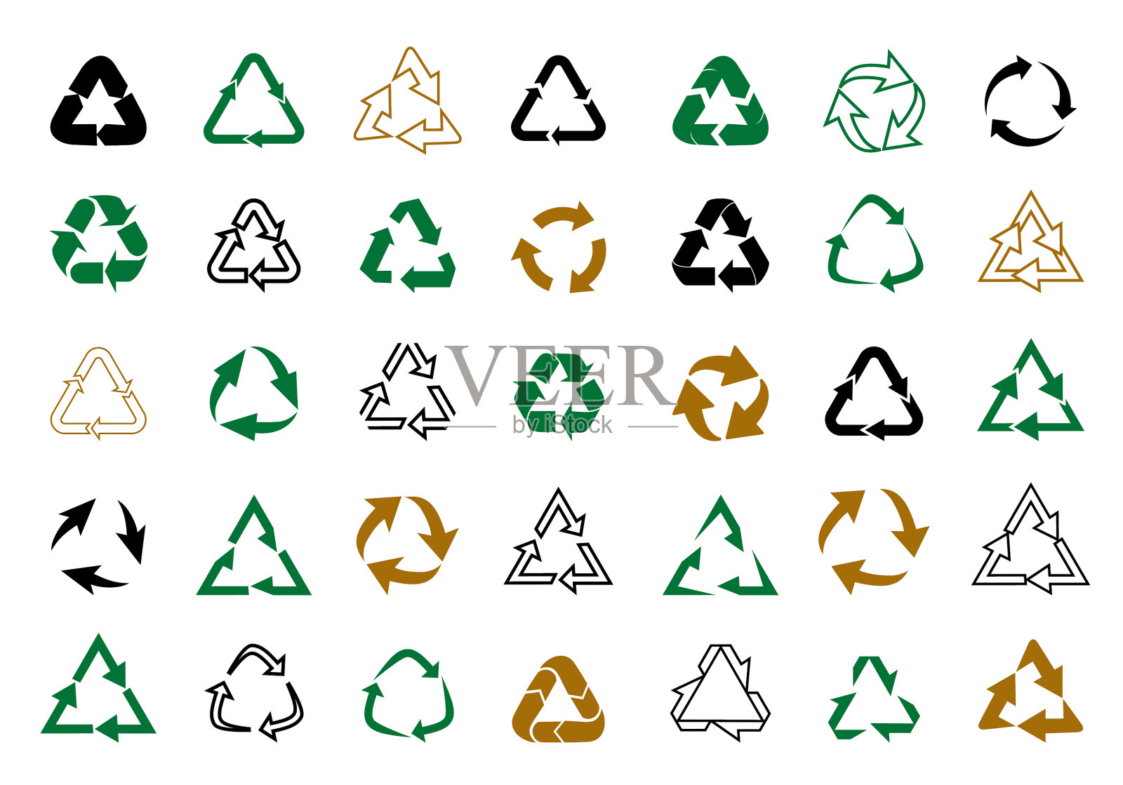 大集回收图标标签模板生态圈设计模板素材