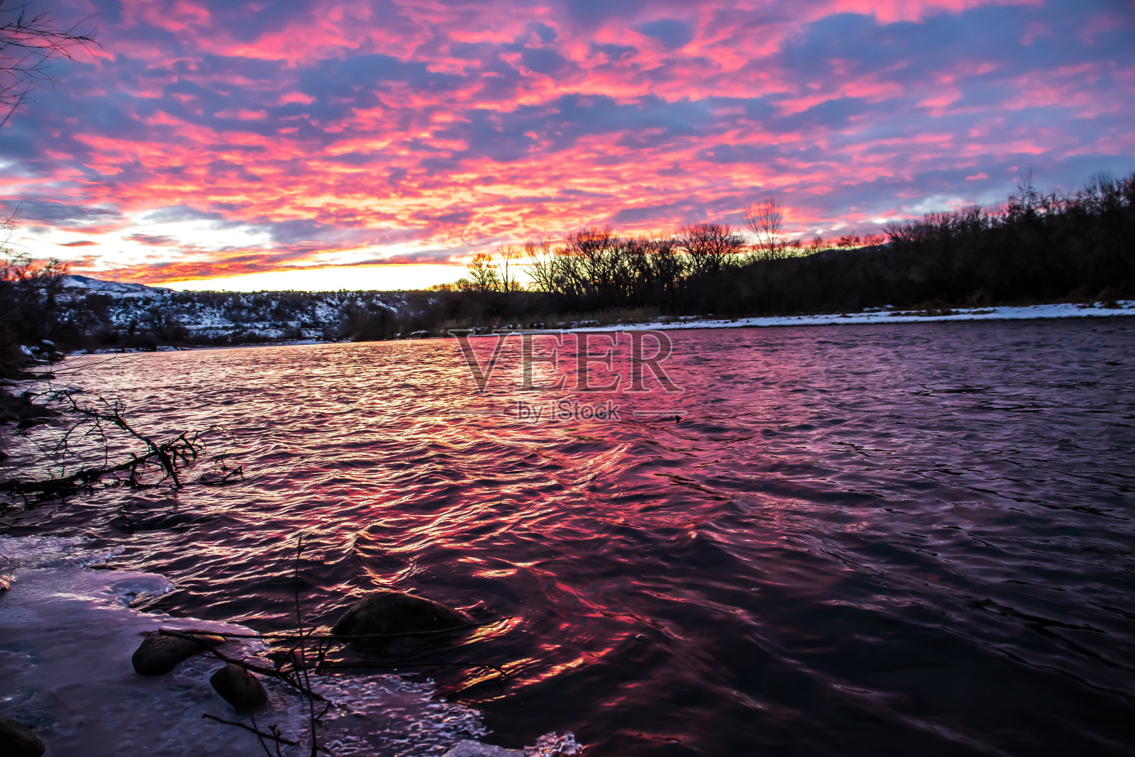 美丽的科罗拉多河日落照片摄影图片