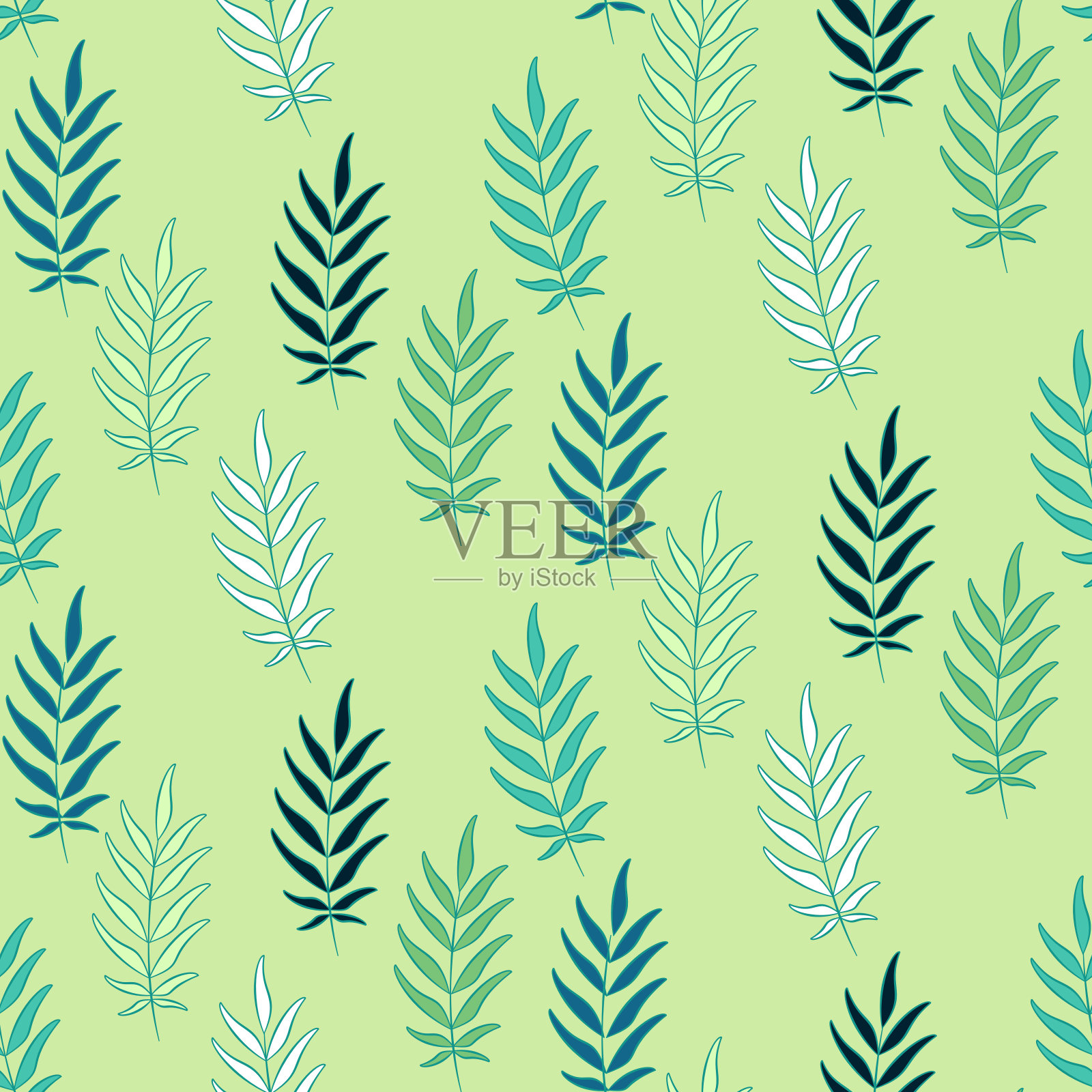 叶子无缝半滴模式插画图片素材