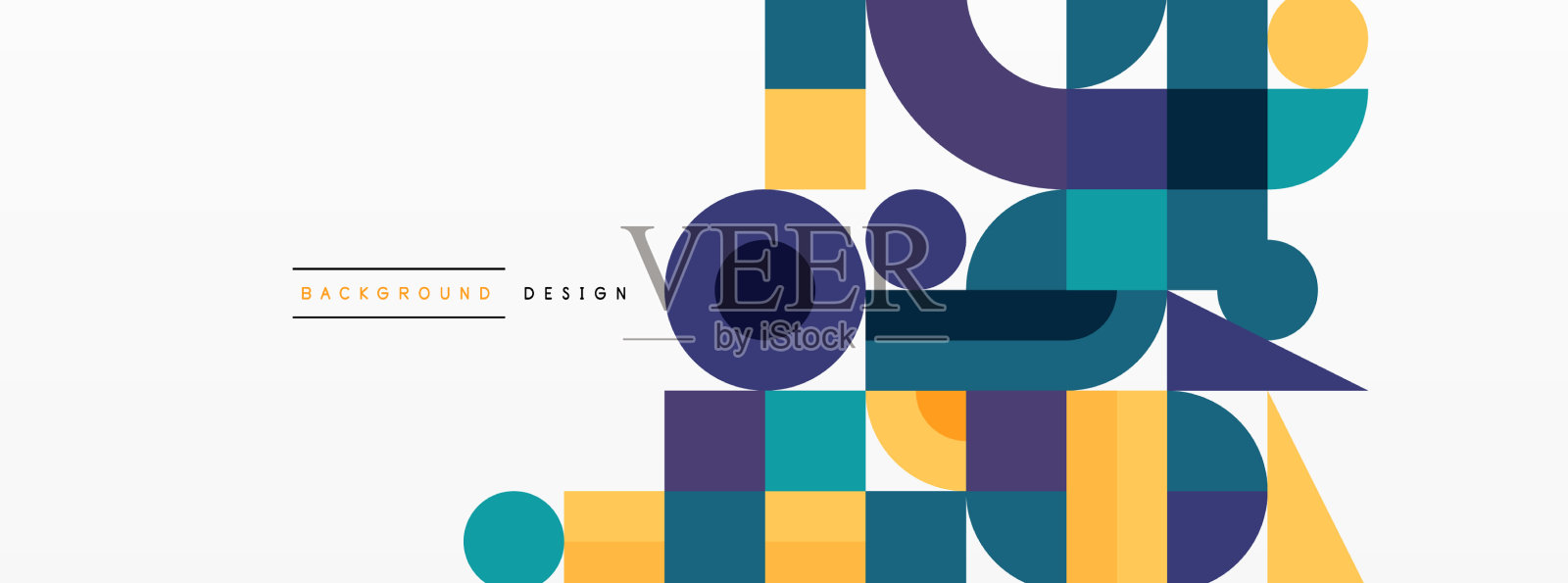 圆形和方形几何背景圆插画图片素材