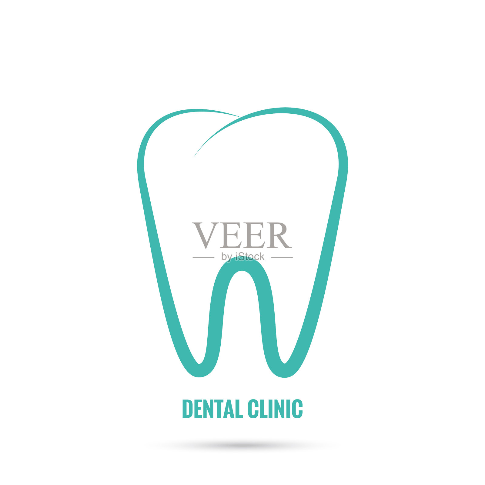 牙齿的标志插画图片素材