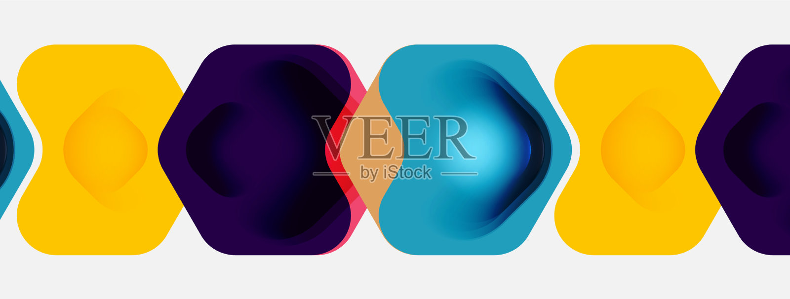 白色背景上的颜色箭头形状最小插画图片素材