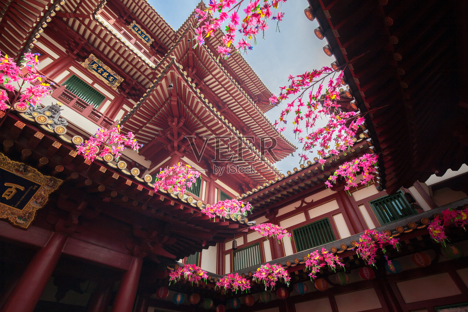 新加坡佛牙寺和佛牙博物馆照片摄影图片