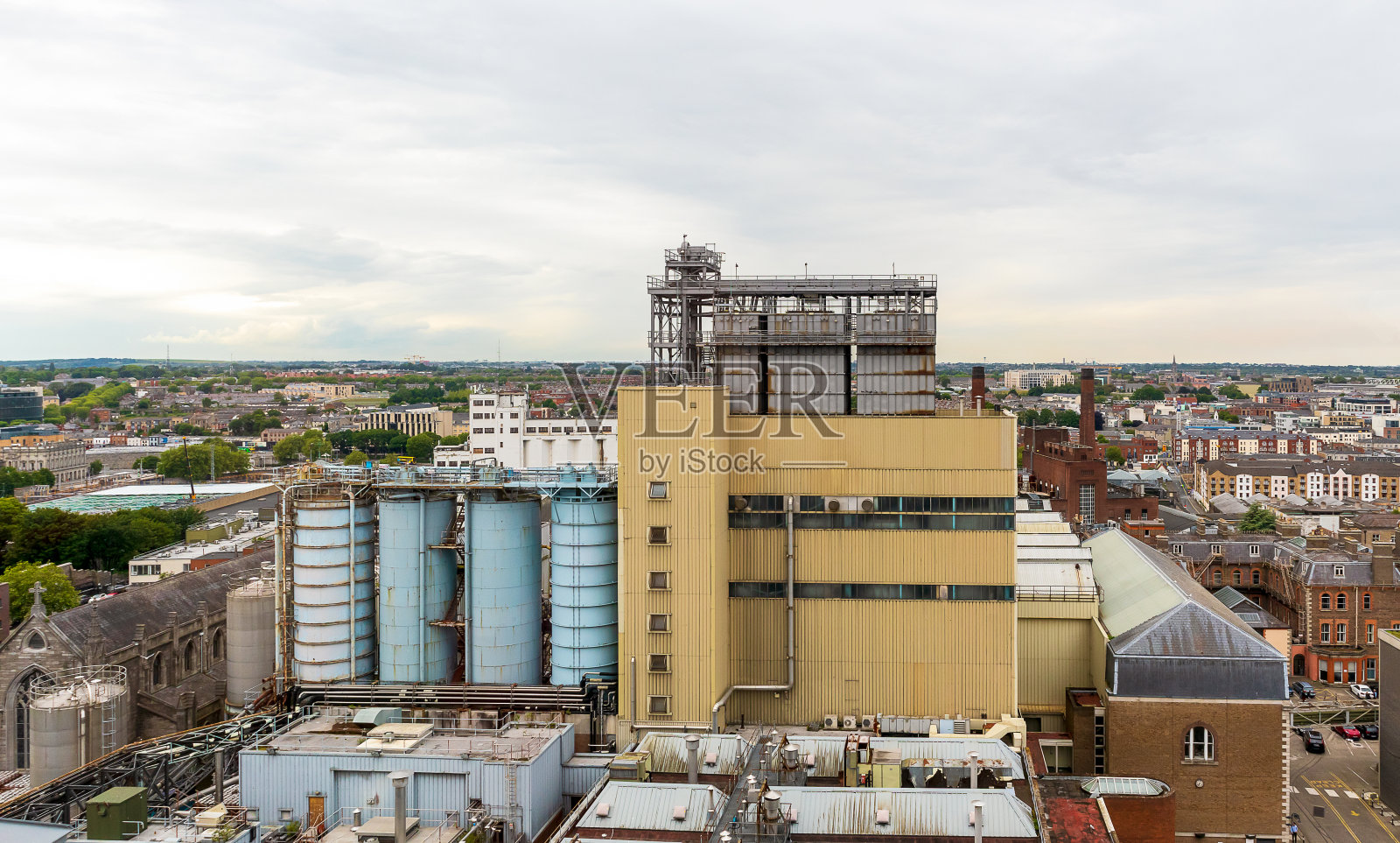 都柏林的天际线全景照片摄影图片