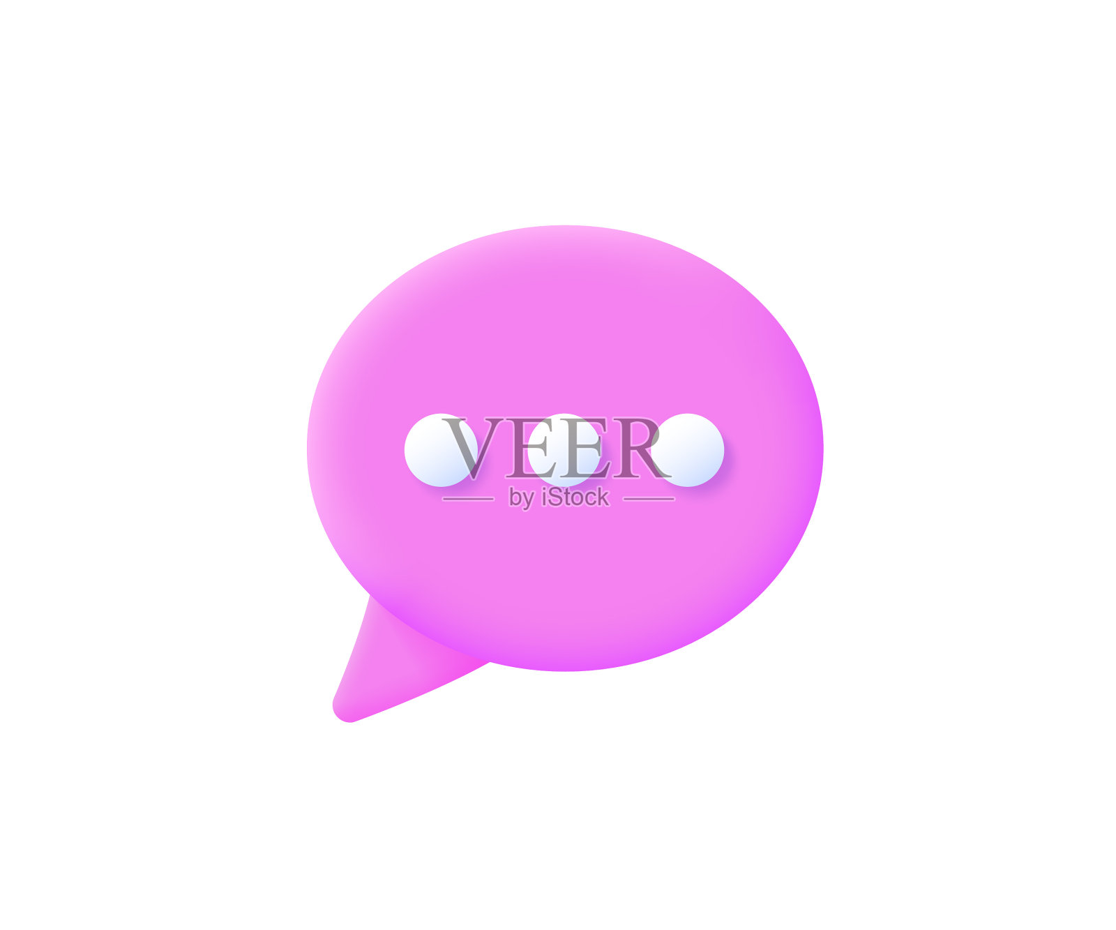 3d聊天气泡图标隔离设计元素图片