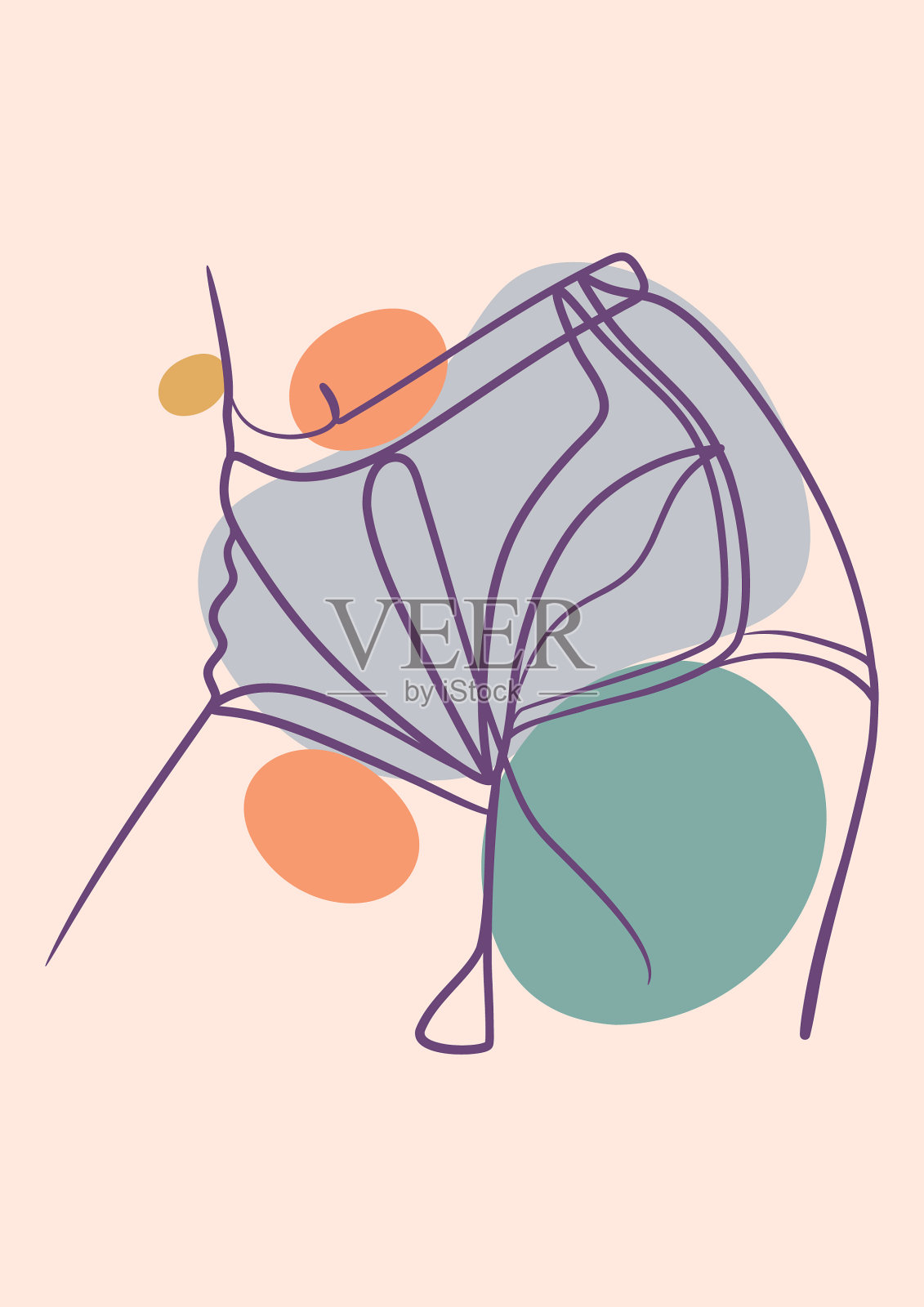 连续的一排女性身体艺术海报插画图片素材