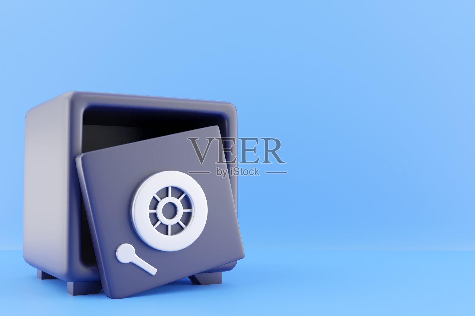 3d渲染保险箱。3d渲染保险箱。3d渲染蓝色保险箱插图照片摄影图片