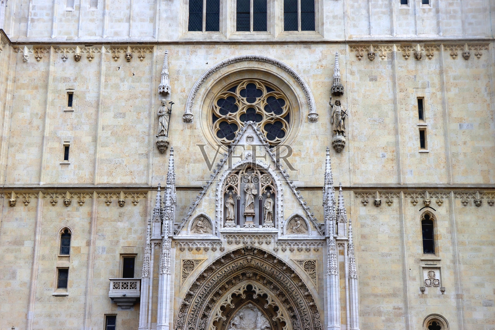 克罗地亚萨格勒布大教堂照片摄影图片