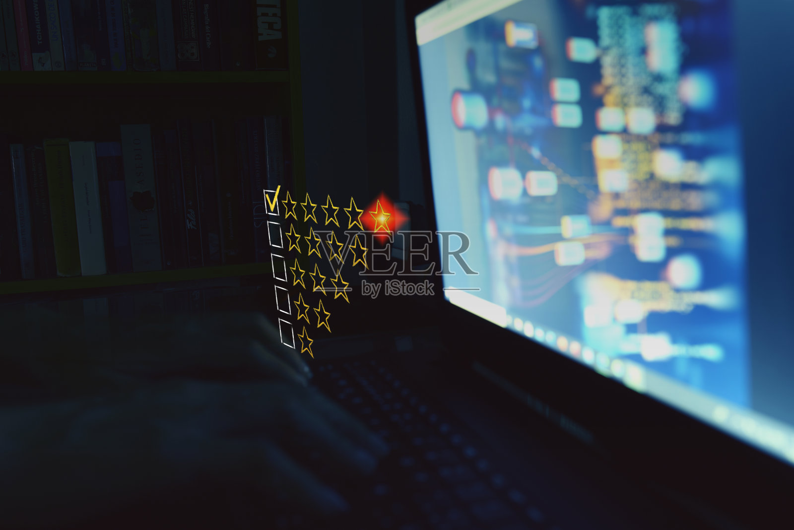 屏幕上的数字的评论照片摄影图片