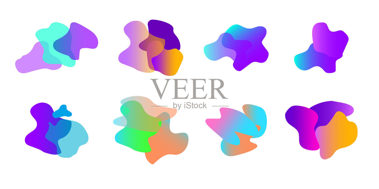 水彩墨水污渍彩色艺术垃圾设计插画图片素材