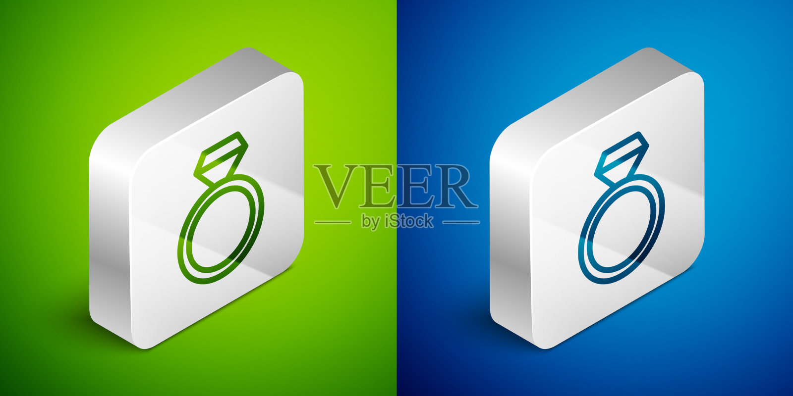 等距线钻石订婚戒指图标图标素材