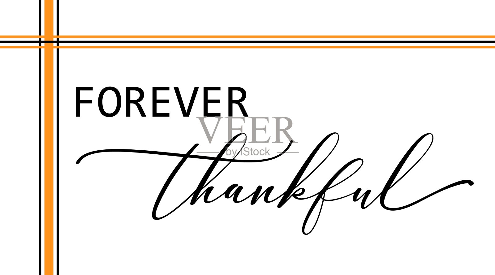 矢量插图引用永远感谢家庭节日,感恩节。横条旗,家装秋,节日秋,大事秋。感恩节快乐模板,贺卡。设计元素图片