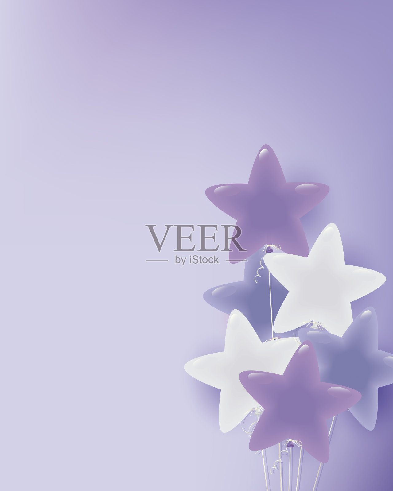 星形气球的背景插图插画图片素材