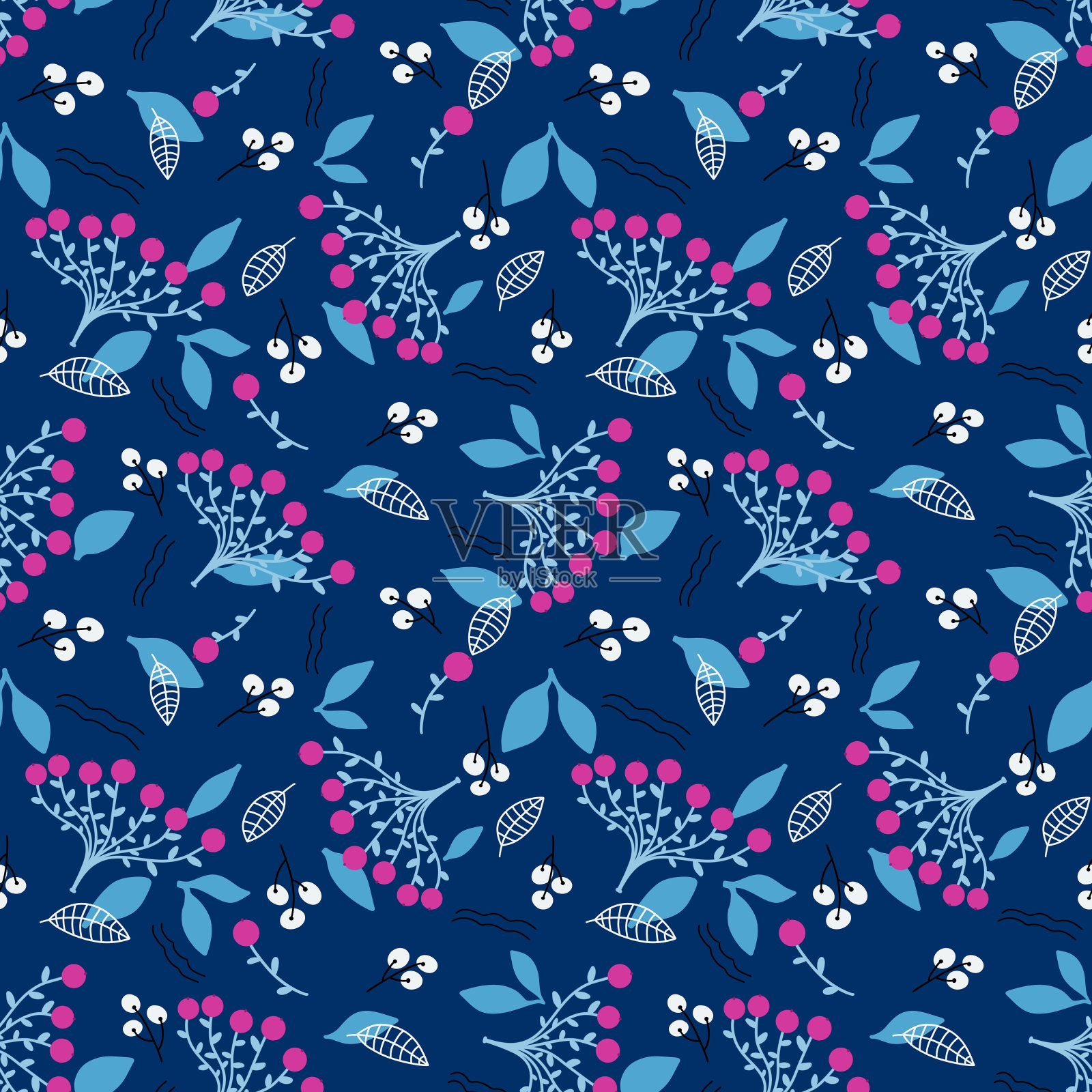 花无缝图案的织物和包装纸插画图片素材