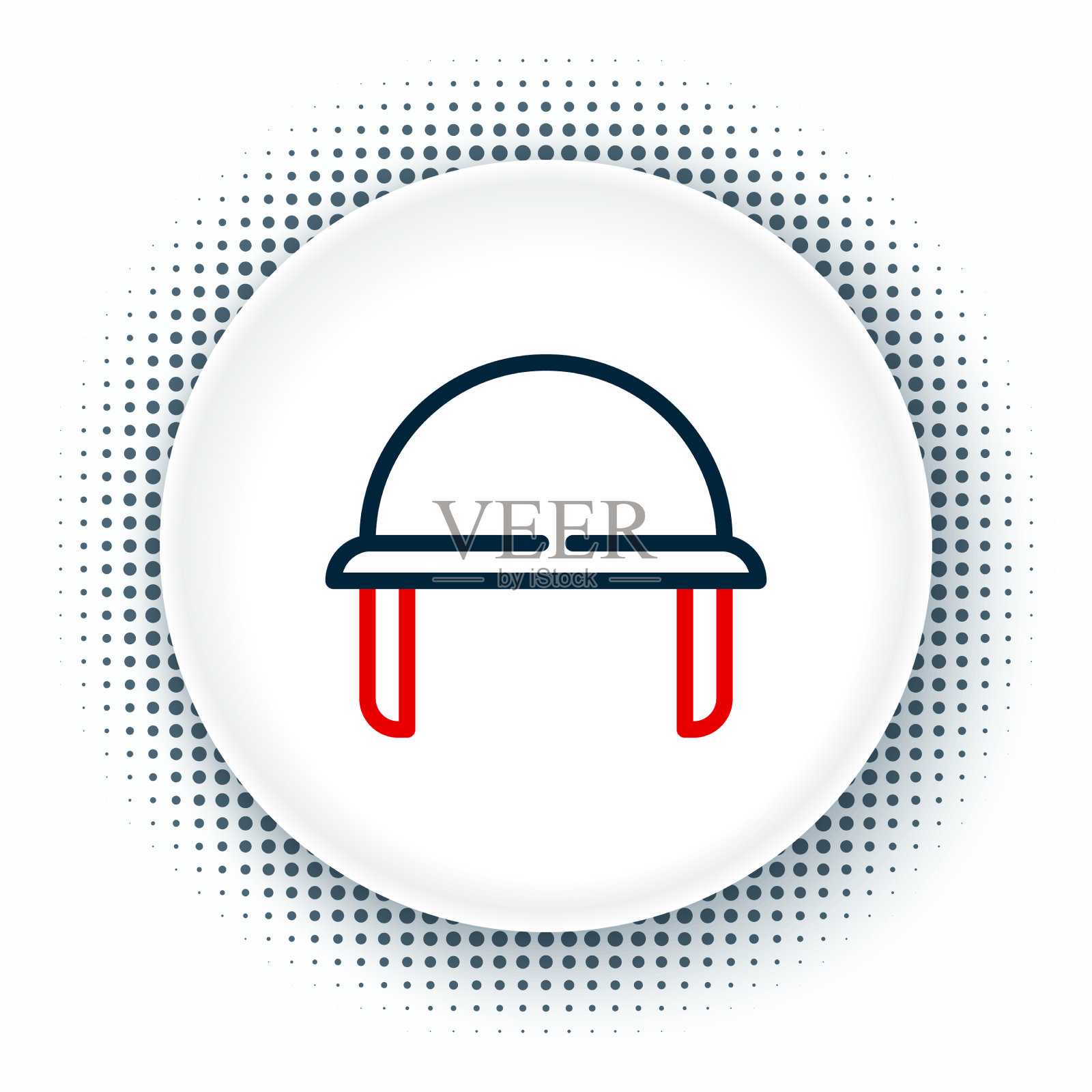 线军事头盔图标孤立在白色图标素材