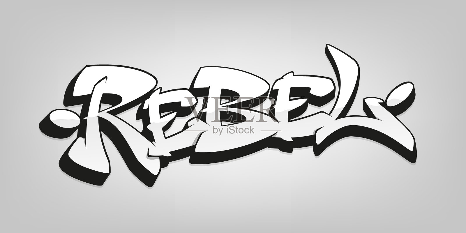 叛逆的字体在涂鸦风格设计元素图片