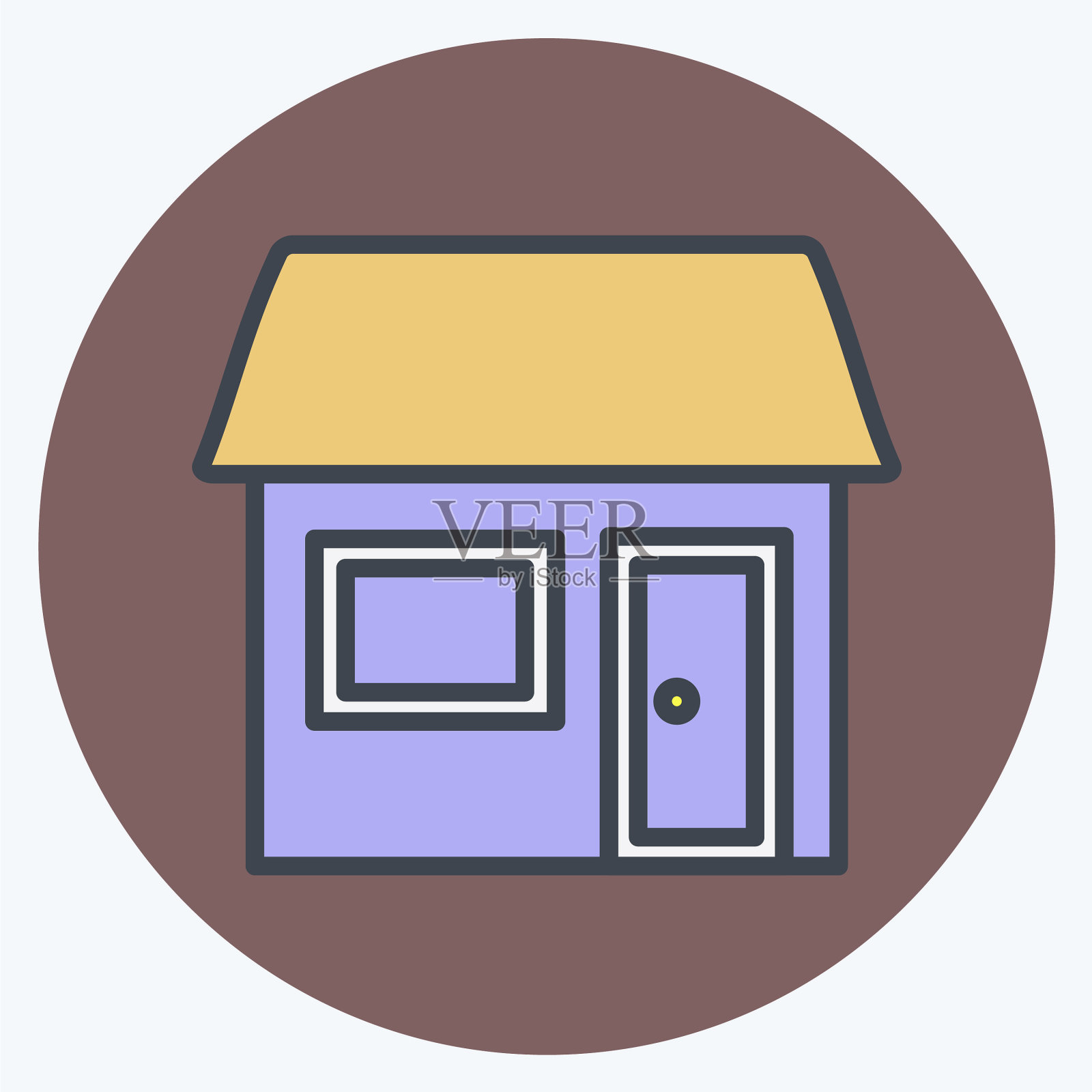 咖啡馆和酒吧图标在时尚的颜色伴侣的风格图标素材