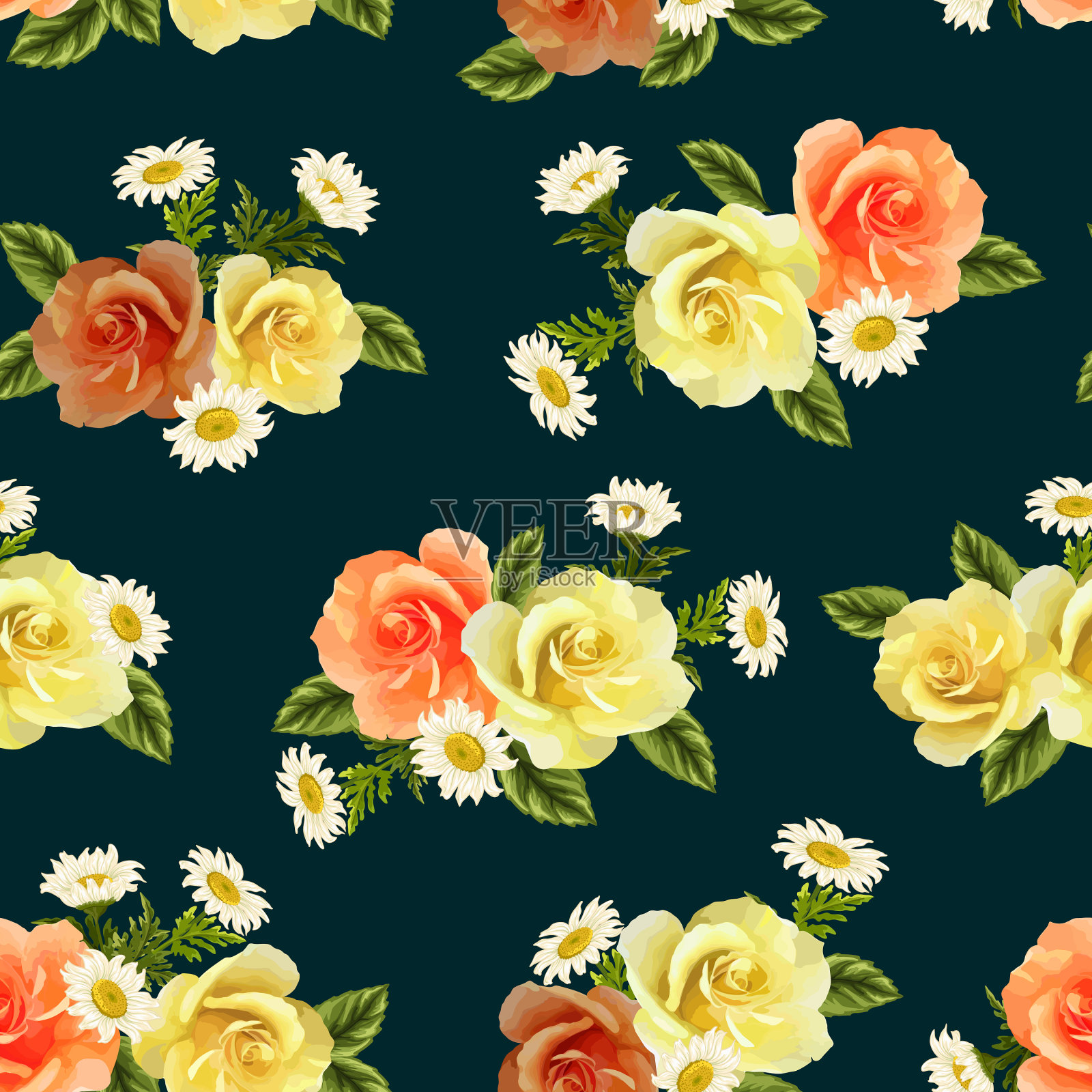 从花束的颜色图案插画图片素材