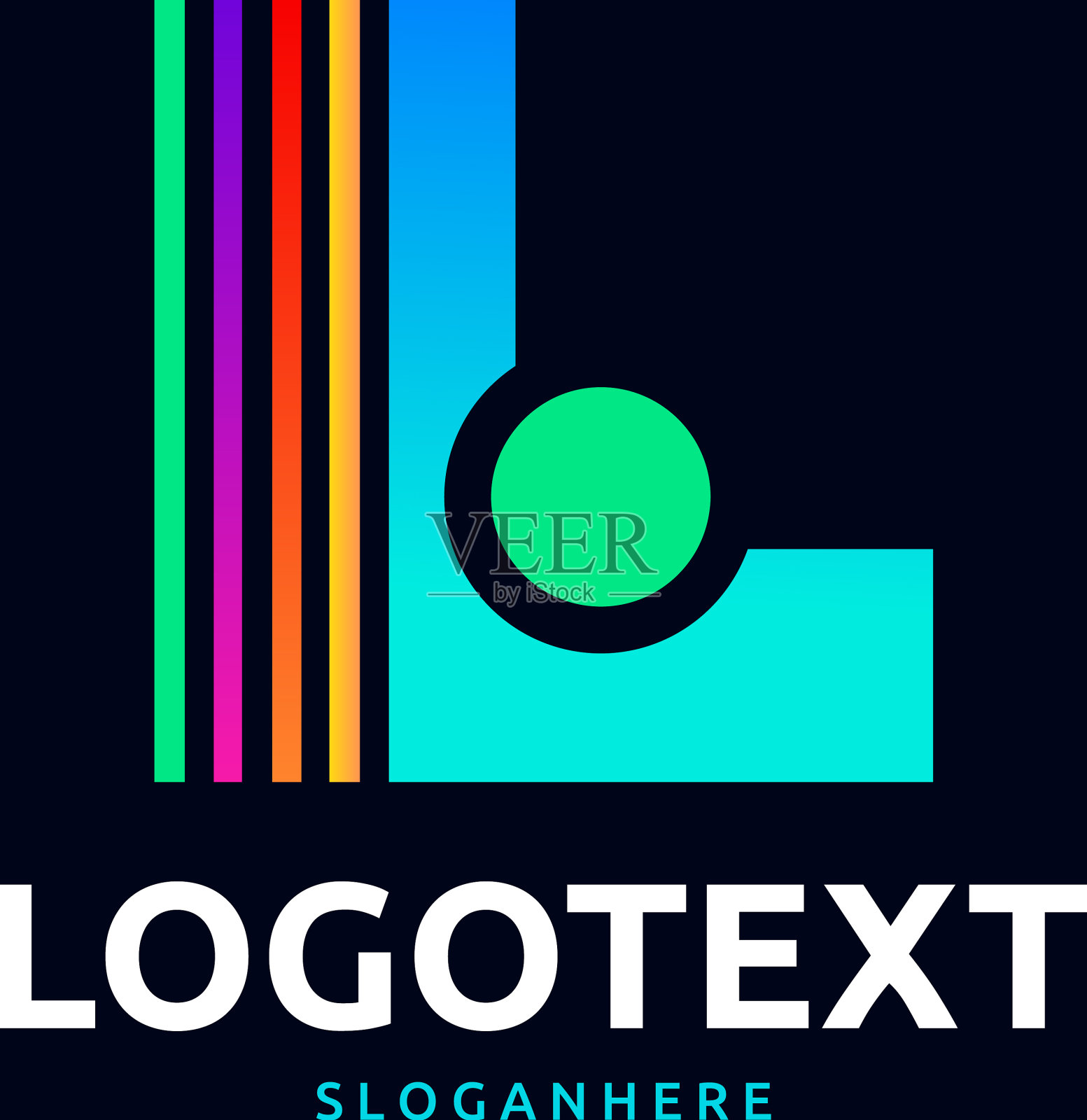 字母l标志插画图片素材