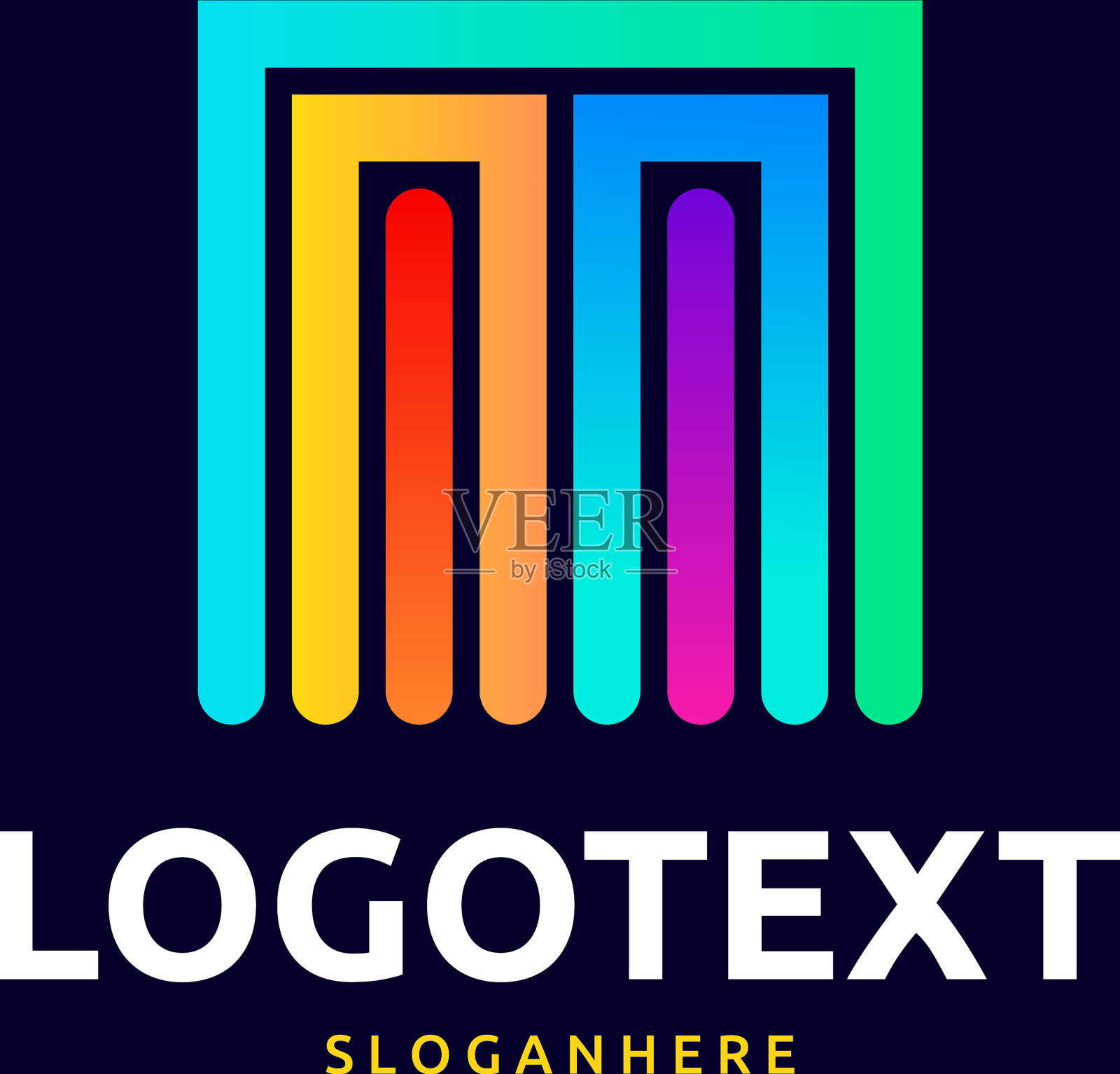 字母m标志插画图片素材