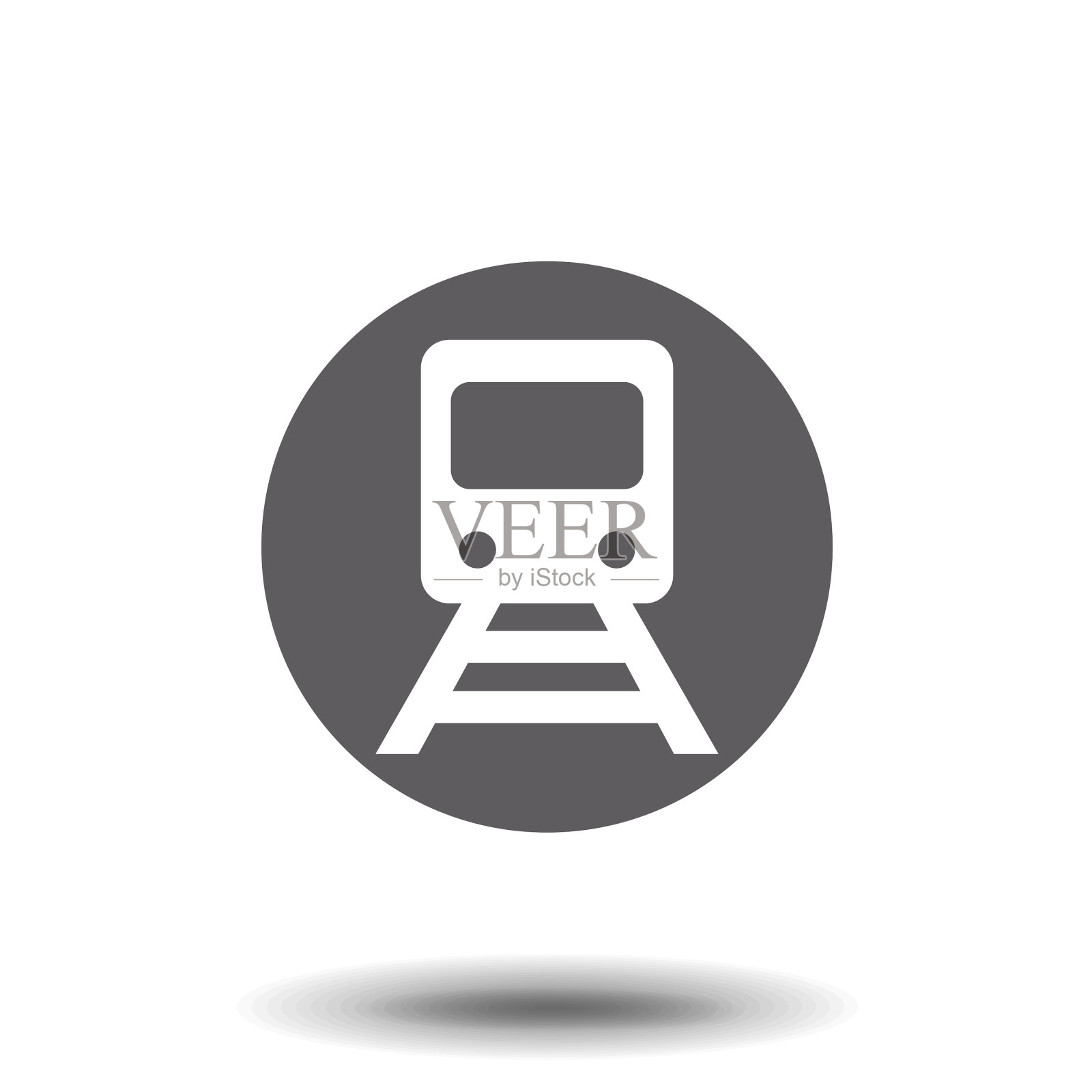 火车图标上的白色背景运输图标素材