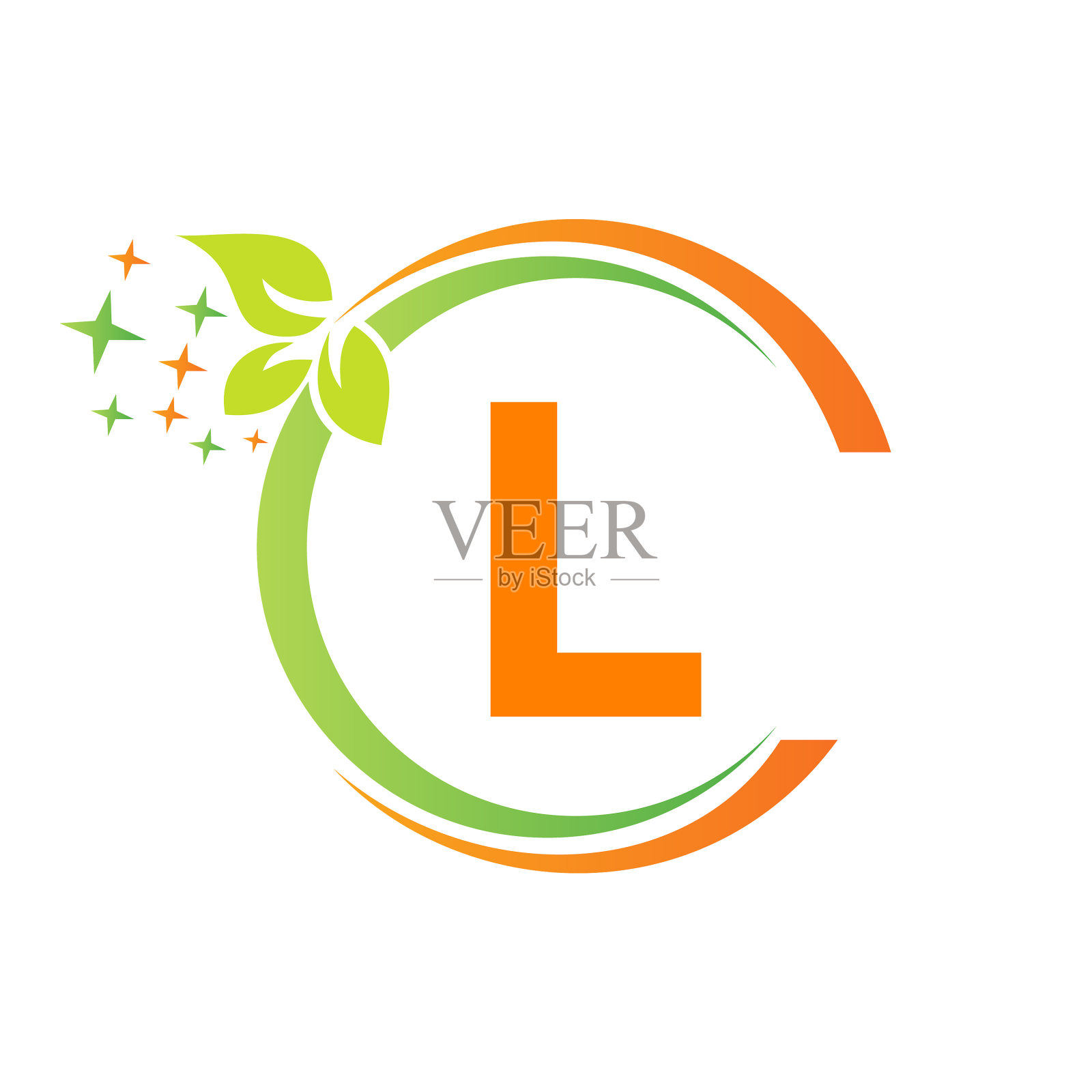 房屋清洁标志上l个字母设计l个字母插画图片素材