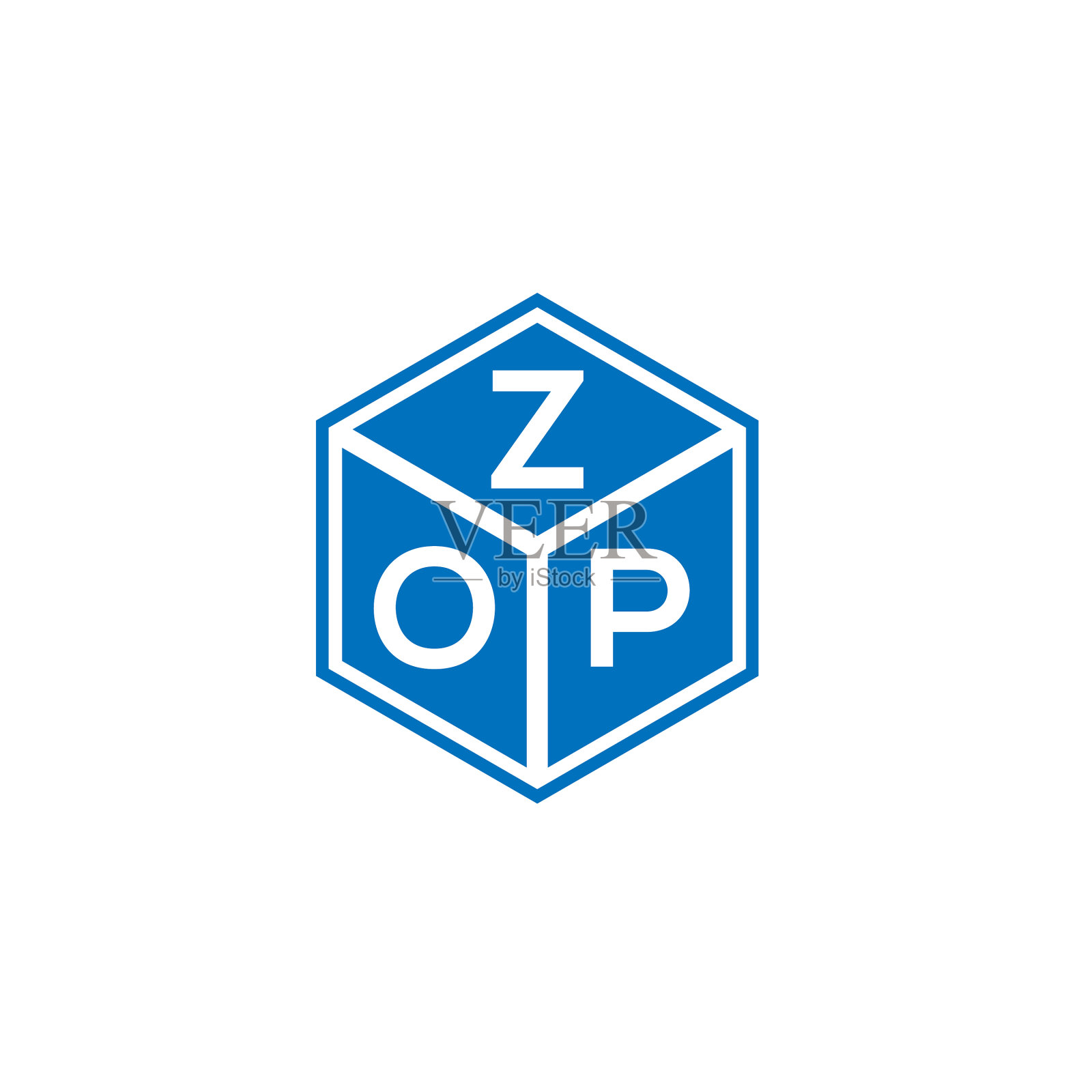 Zop字母logo设计在白底Zop插画图片素材