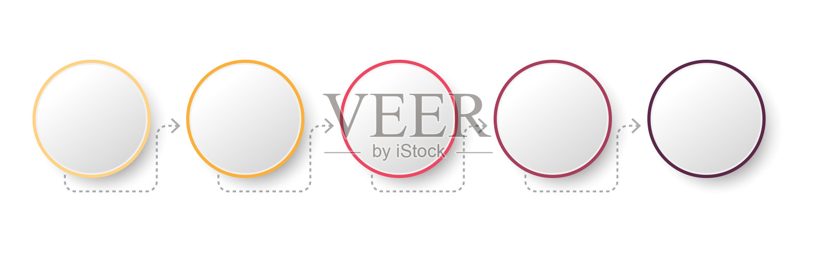 业务时间线信息图步骤为数据业务可视化元素背景模板设计元素图片