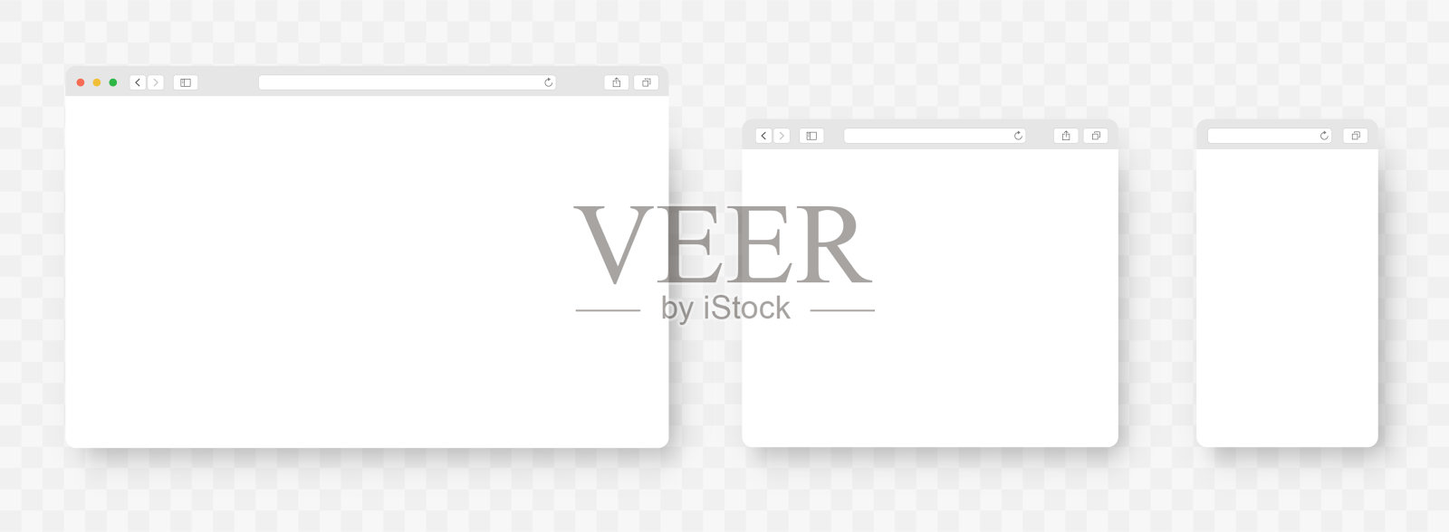 空白网页浏览器插图。样本框架设计互联网。空的网页模型与工具栏。空白的模板。网站模板设计。网站的模型。矢量图插画图片素材