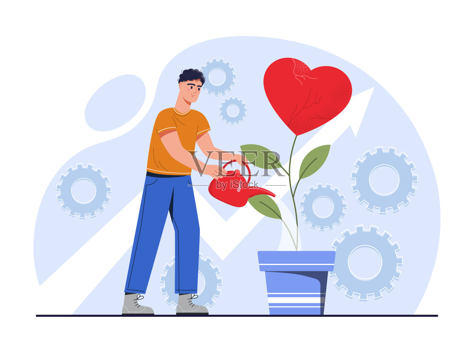 工作激情的概念插画图片素材