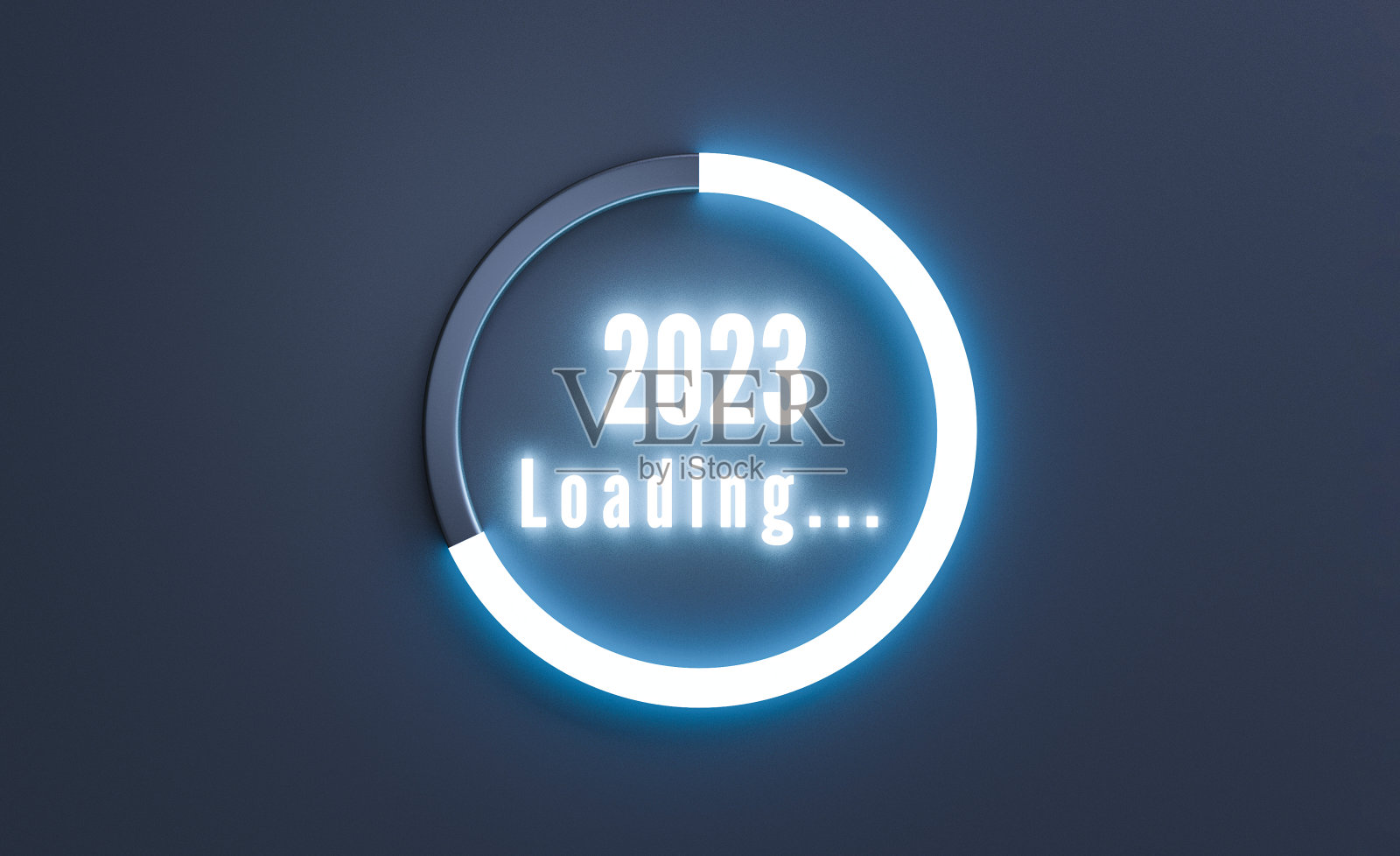 通过3d渲染插图和技术,圣诞快乐和新年快乐的概念。照片摄影图片