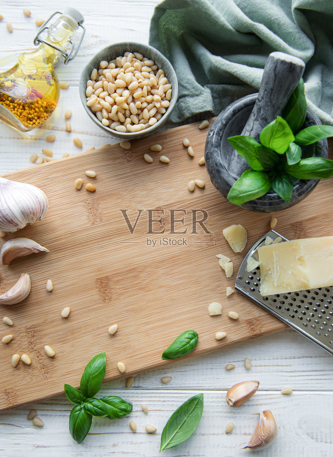 香蒜沙司的配料照片摄影图片