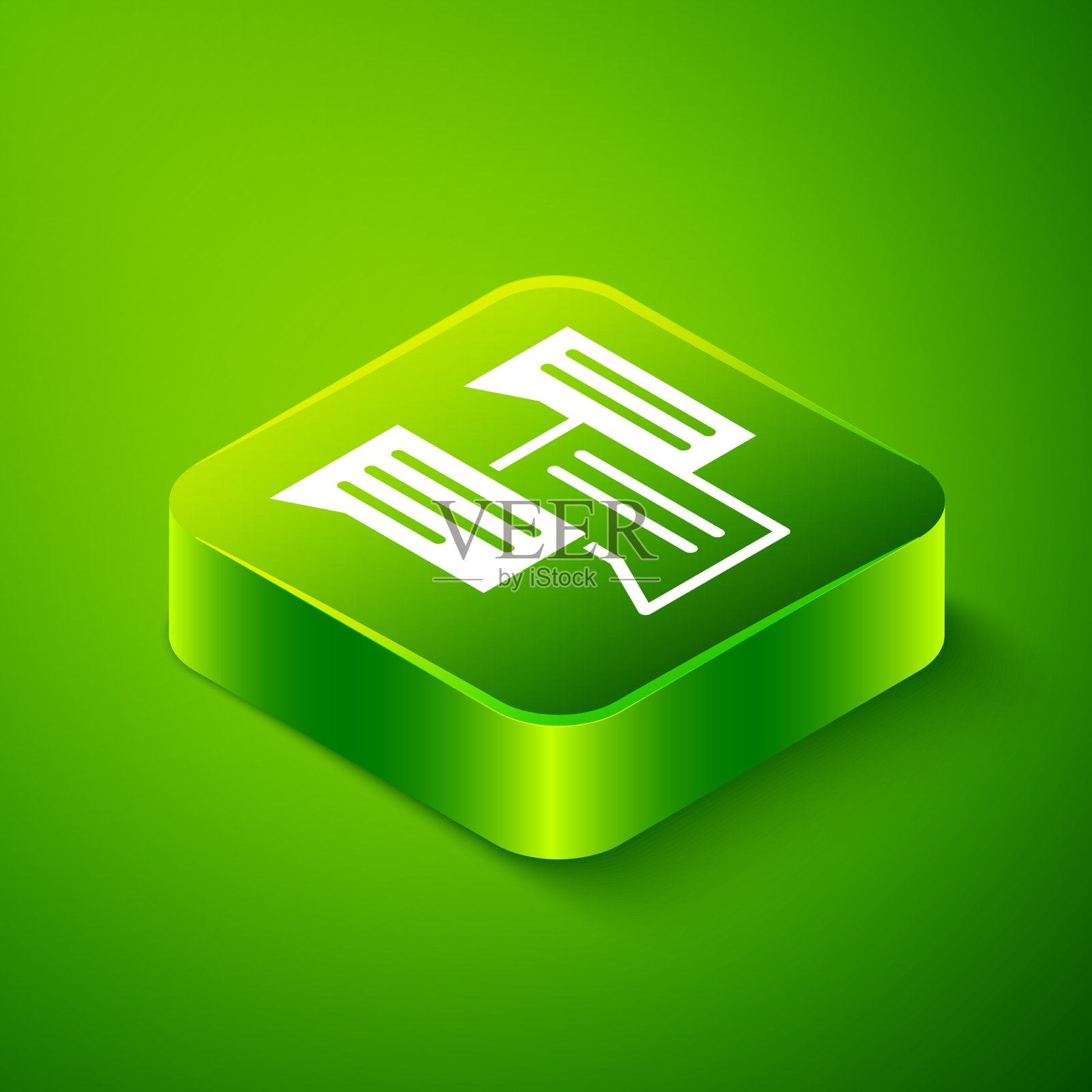 等距语音气泡聊天图标孤立上图标素材