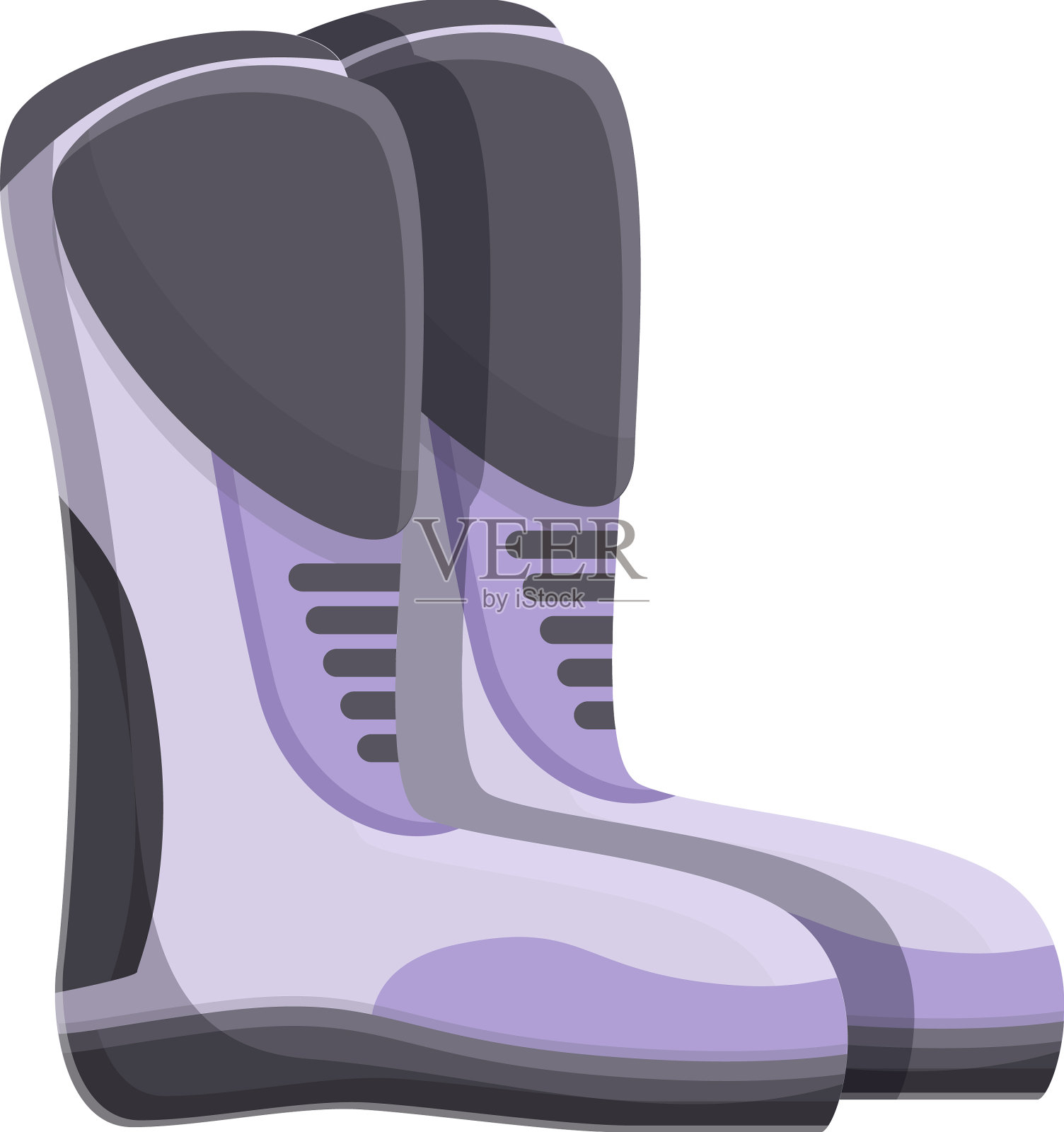 运动机车靴图标卡通齿轮设计元素图片