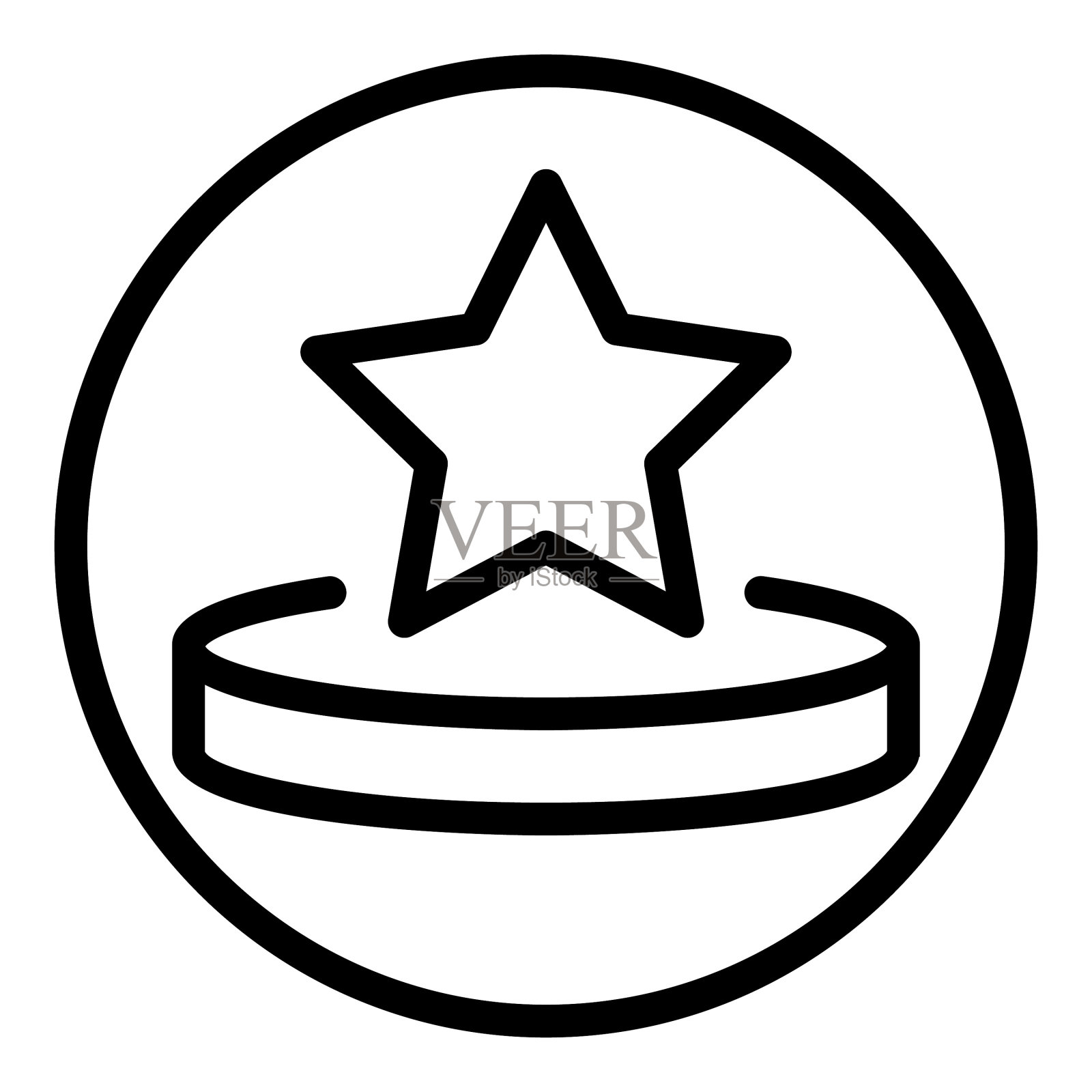 圆形和球形平面图标孤立在白色上图标素材