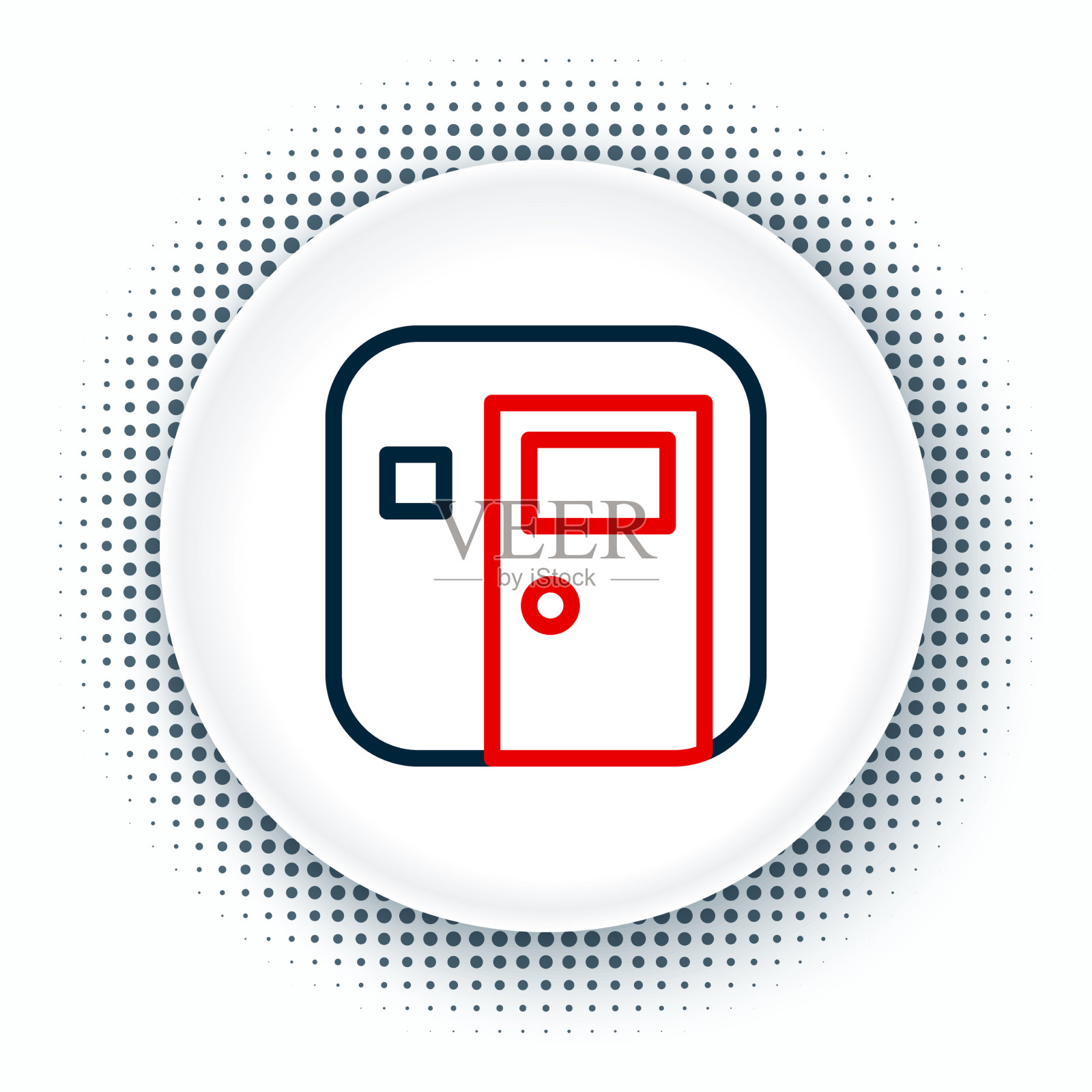 线学校教室的图标孤立在白色上图标素材