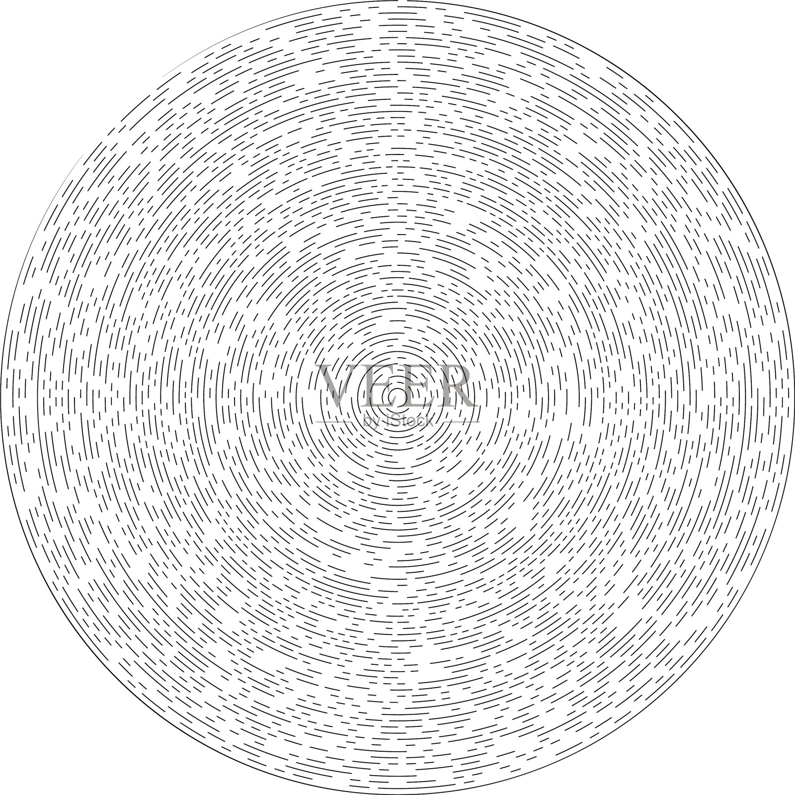 径向辐射圆同心线单元插画图片素材