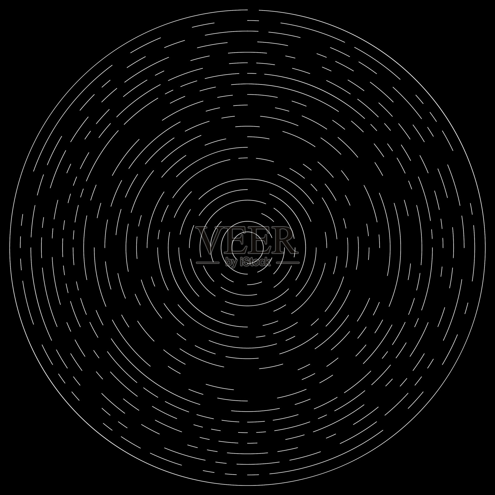 径向辐射圆同心线单元插画图片素材