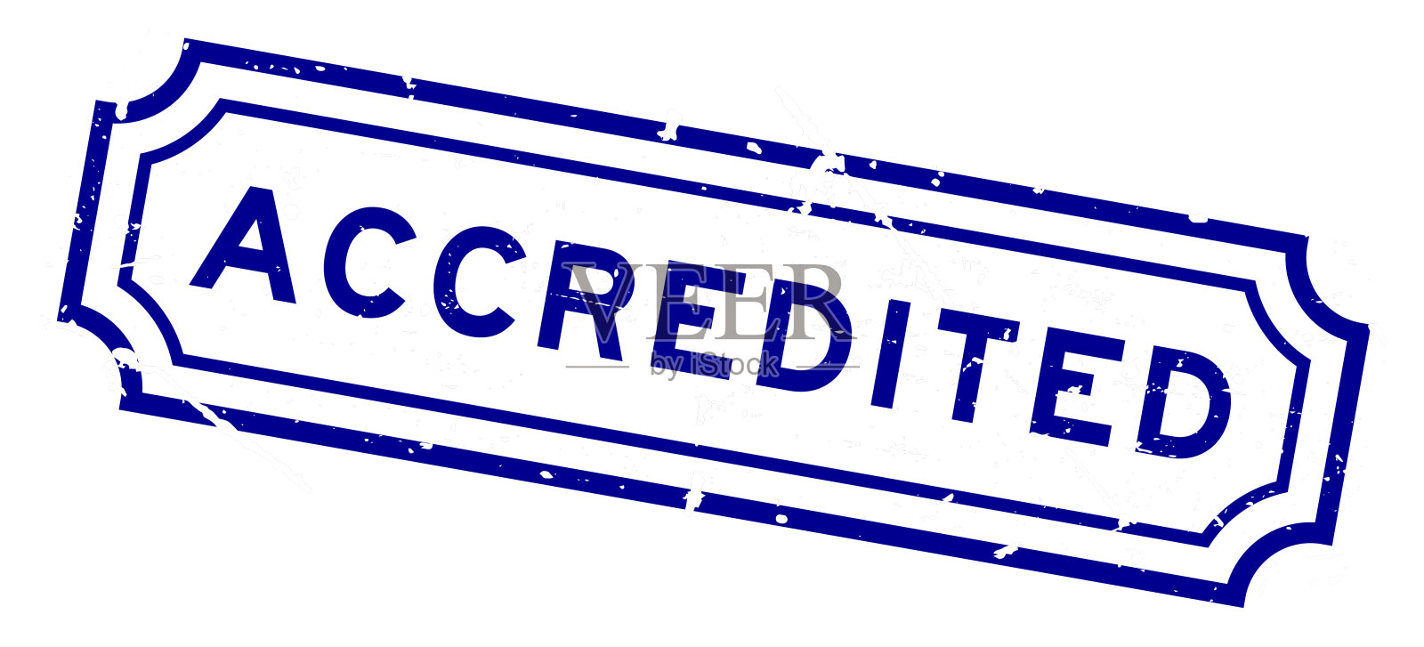 垃圾蓝认可字橡胶印章印章上的白色背景插画图片素材