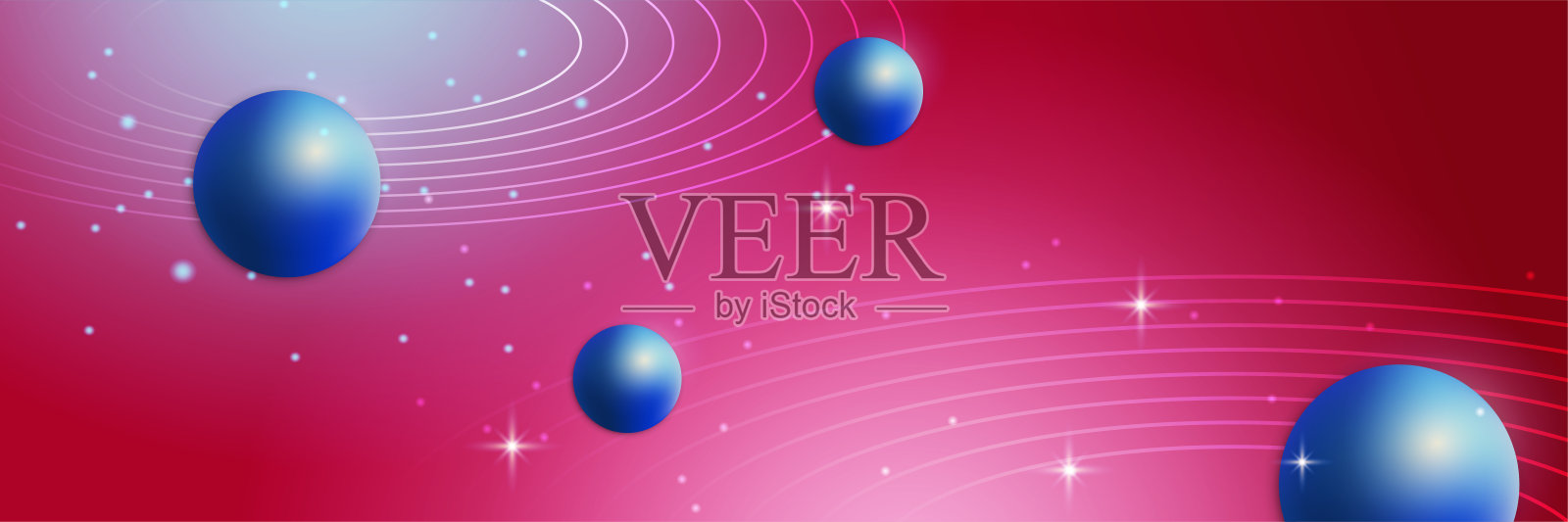 现代抽象暗红橙黄旗帜背景。空间红蓝色彩色抽象宽横幅设计背景插画图片素材