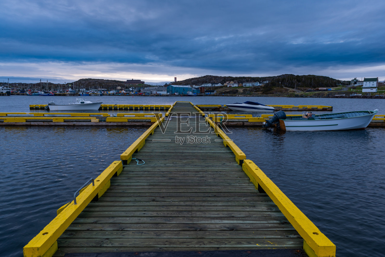 加拿大,Twillingate,港口和渔船的早晨照片摄影图片